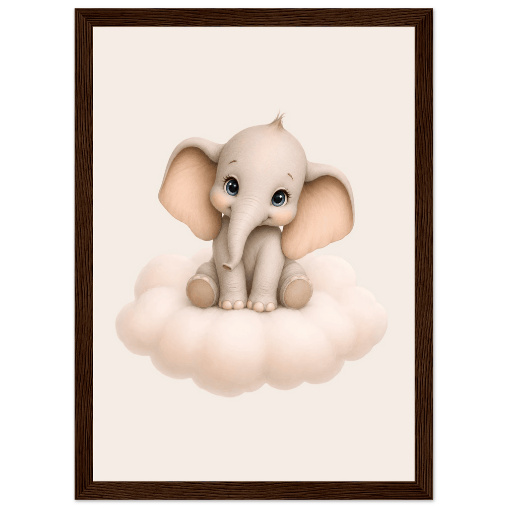Söt elefant på moln poster poster