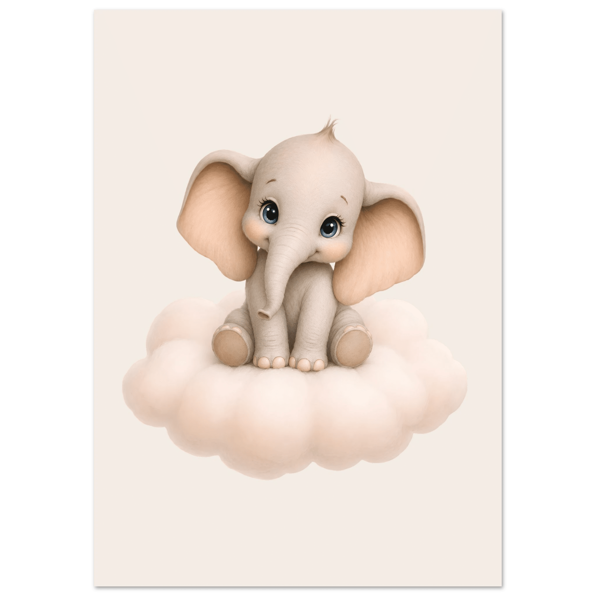 Söt elefant på moln poster poster