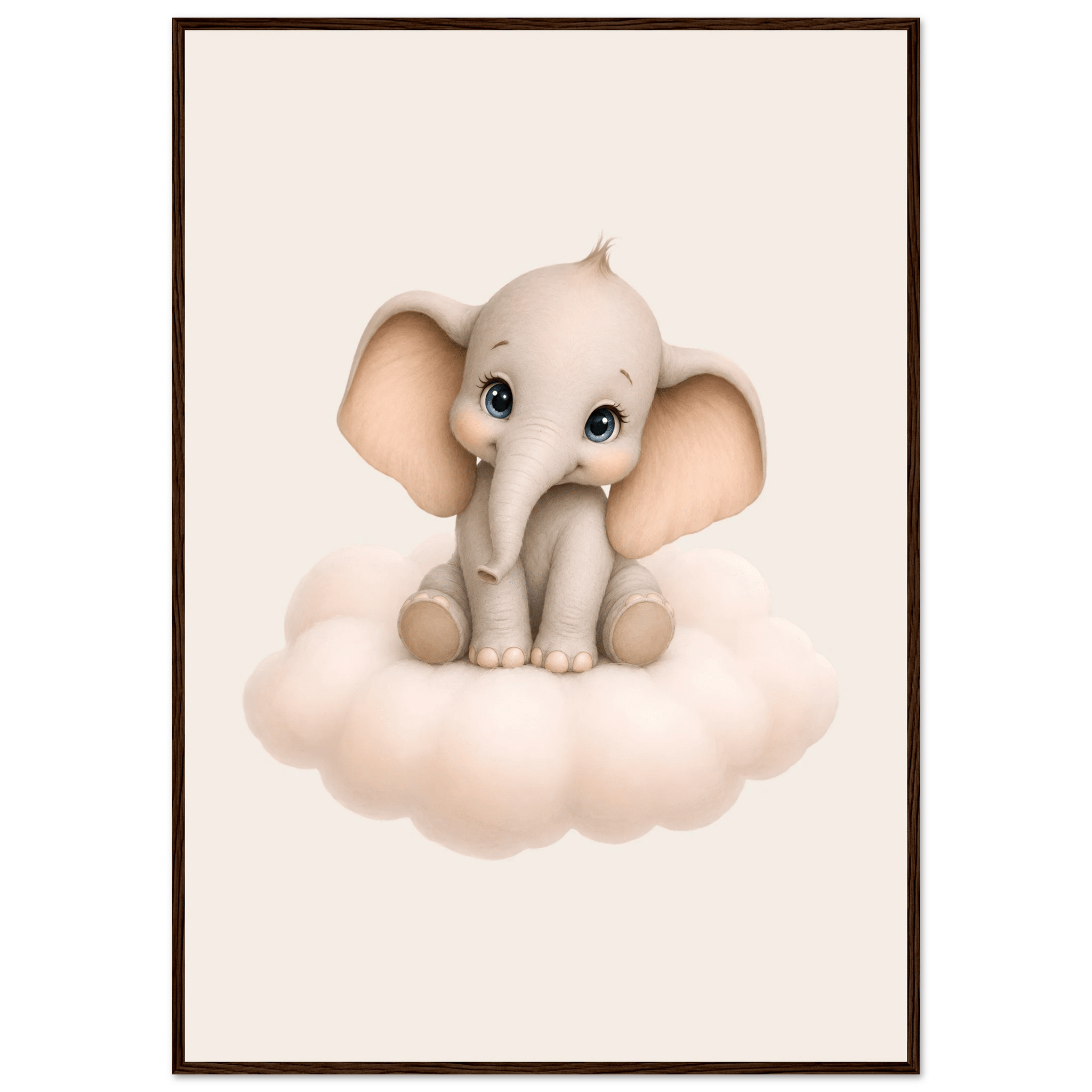 Söt elefant på moln poster poster