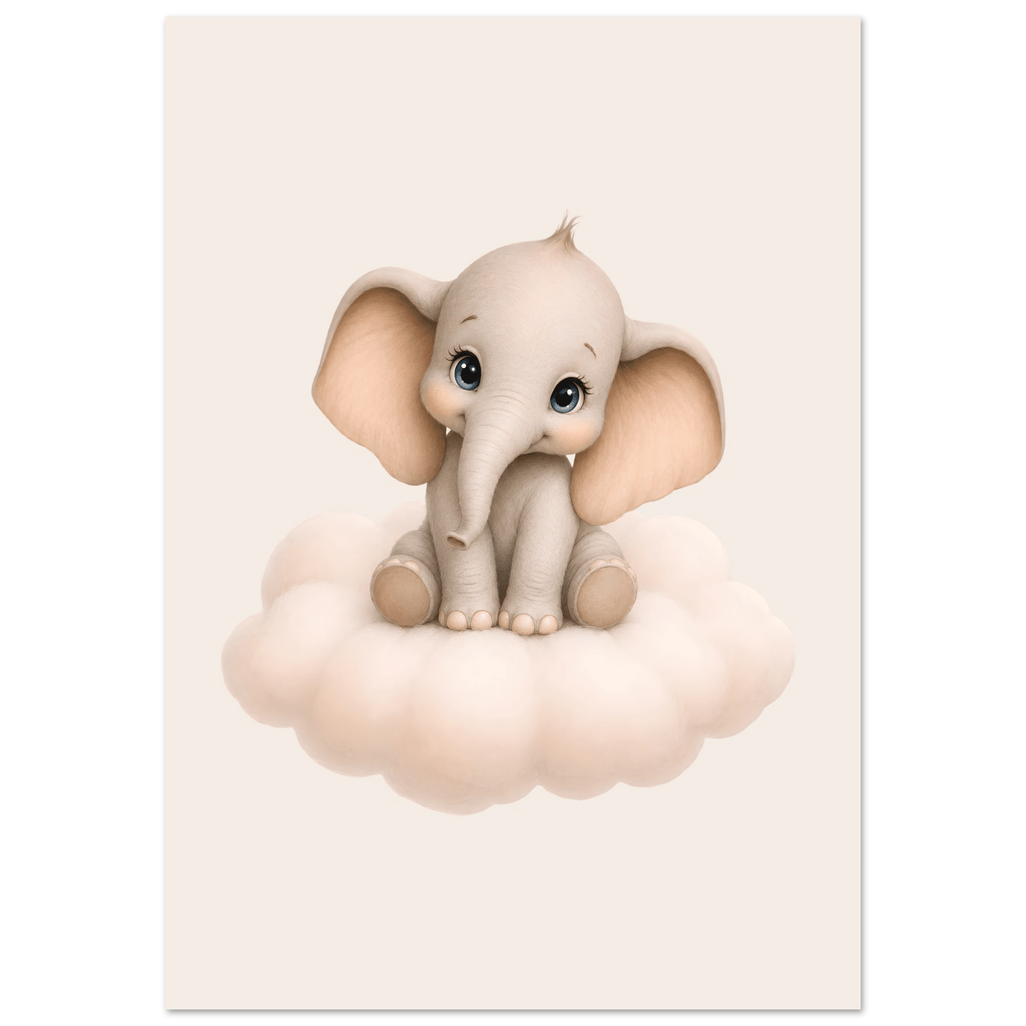 Söt elefant på moln poster poster