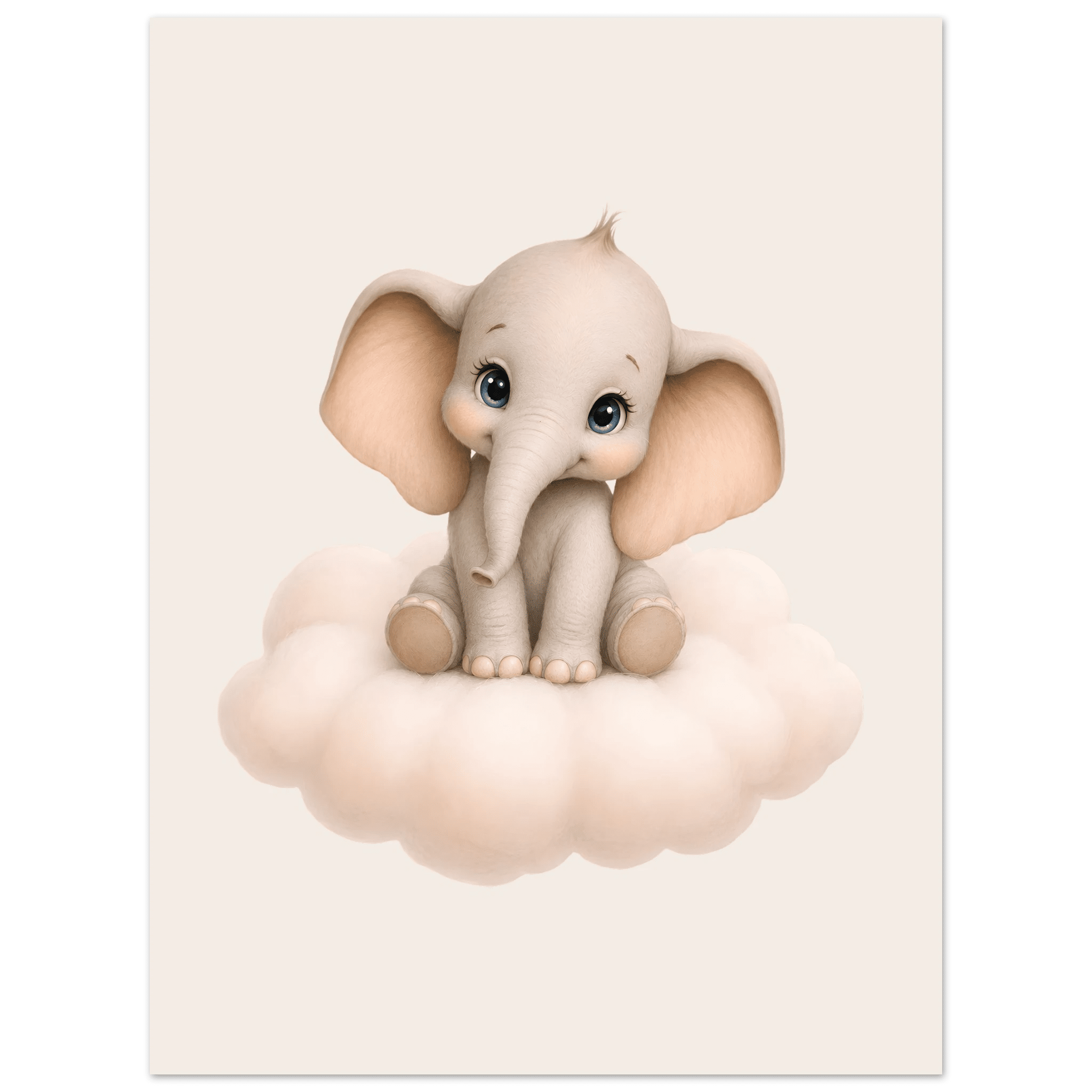 Söt elefant på moln poster poster