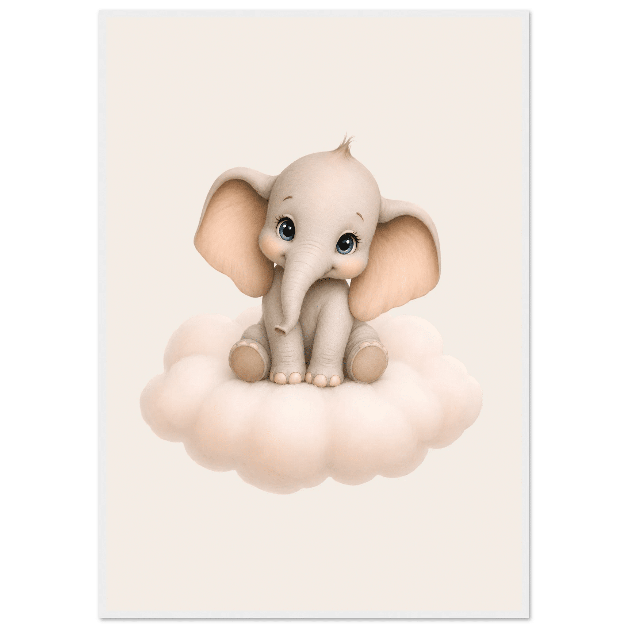 Söt elefant på moln poster poster