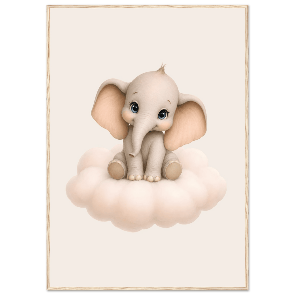 Söt elefant på moln poster poster