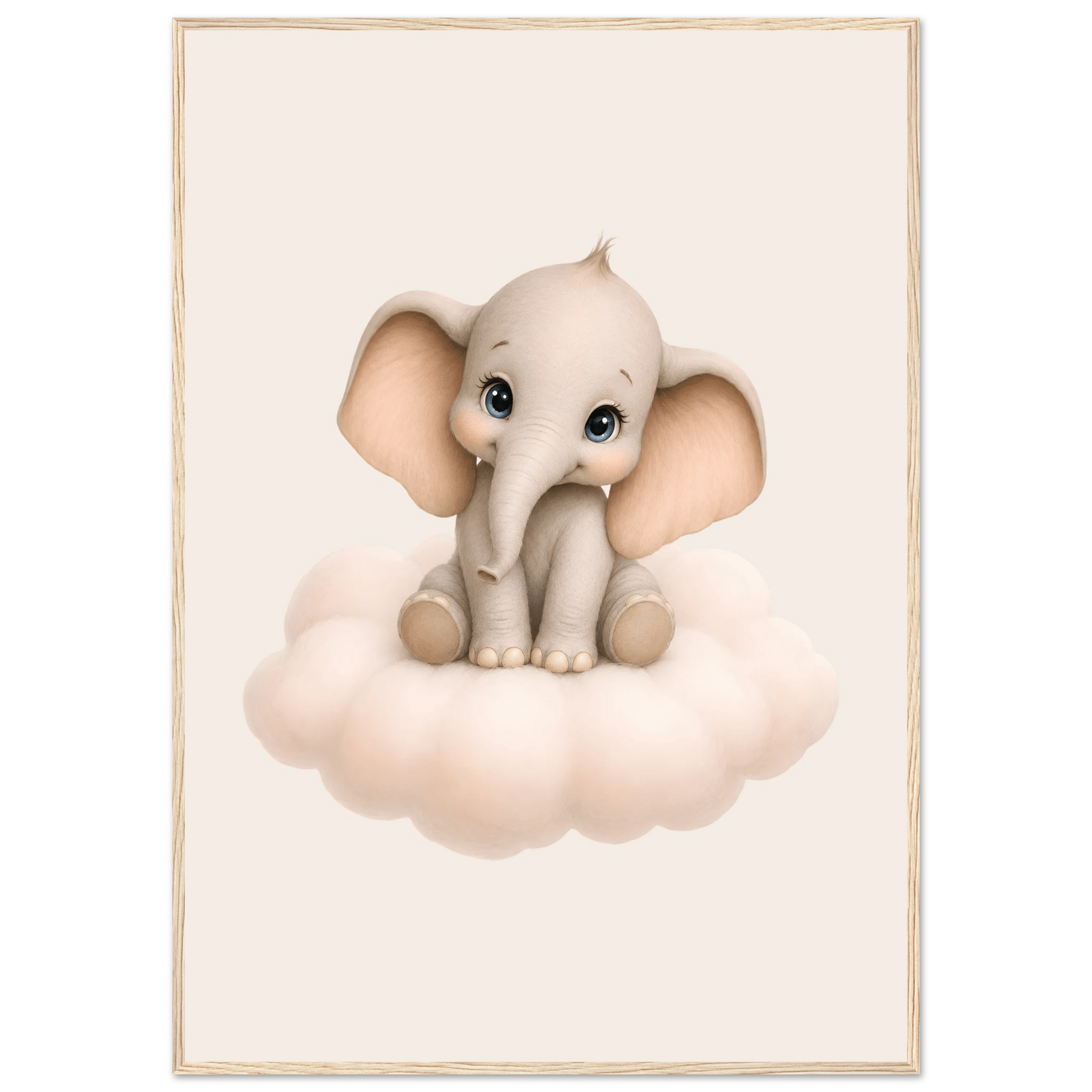 Söt elefant på moln poster poster