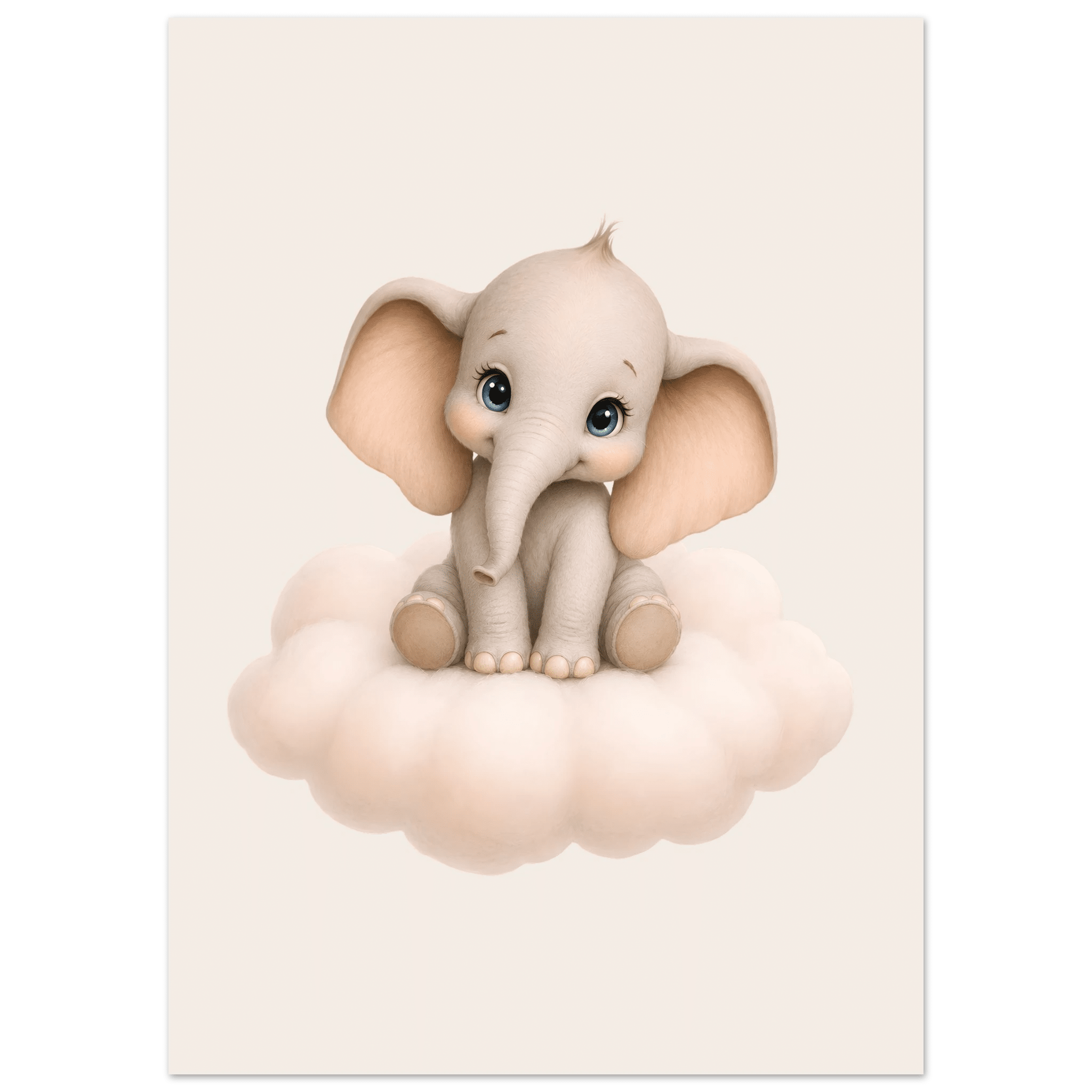 Söt elefant på moln poster poster