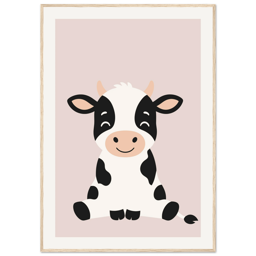 Söt ko poster för barnrum poster