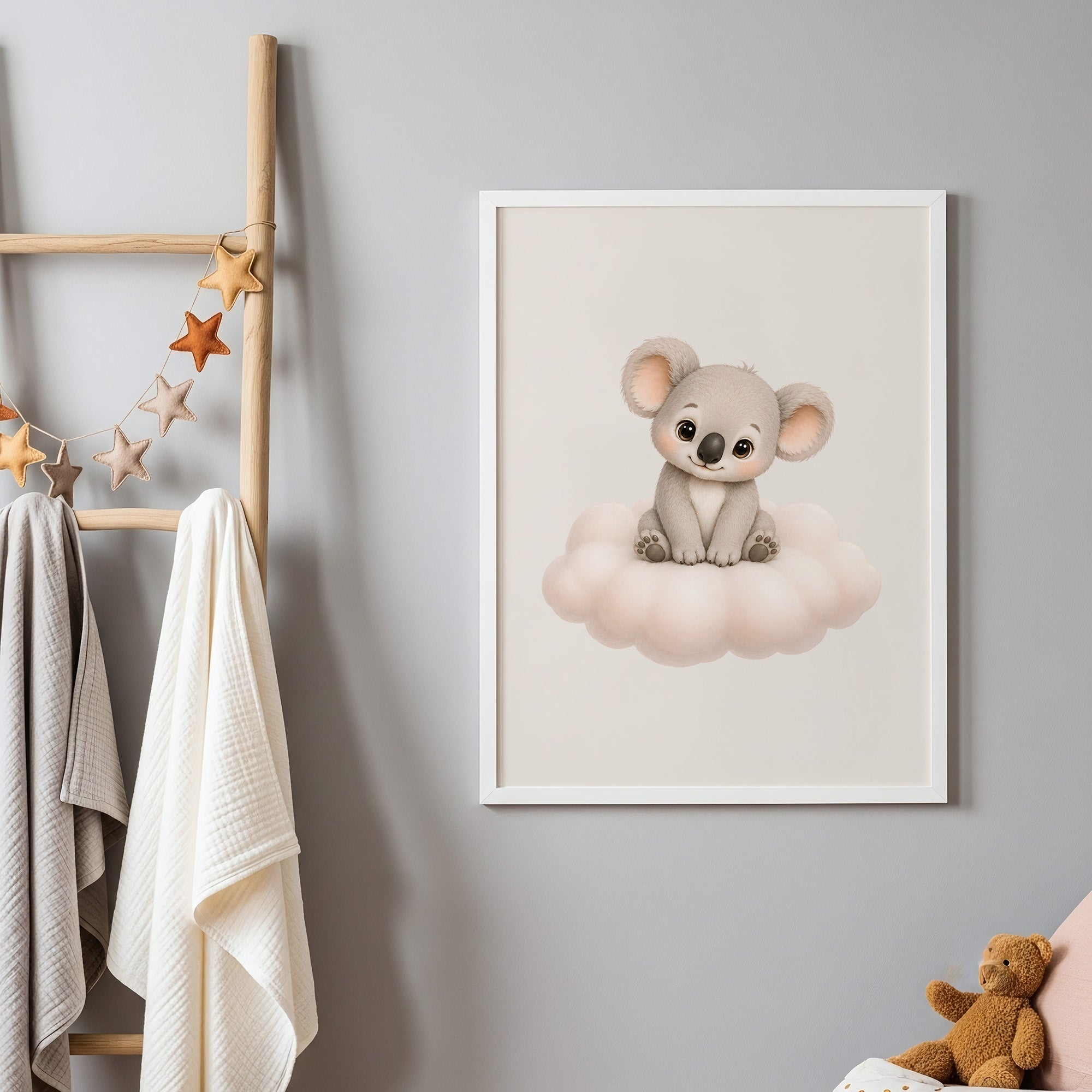 Söt koala på moln poster poster