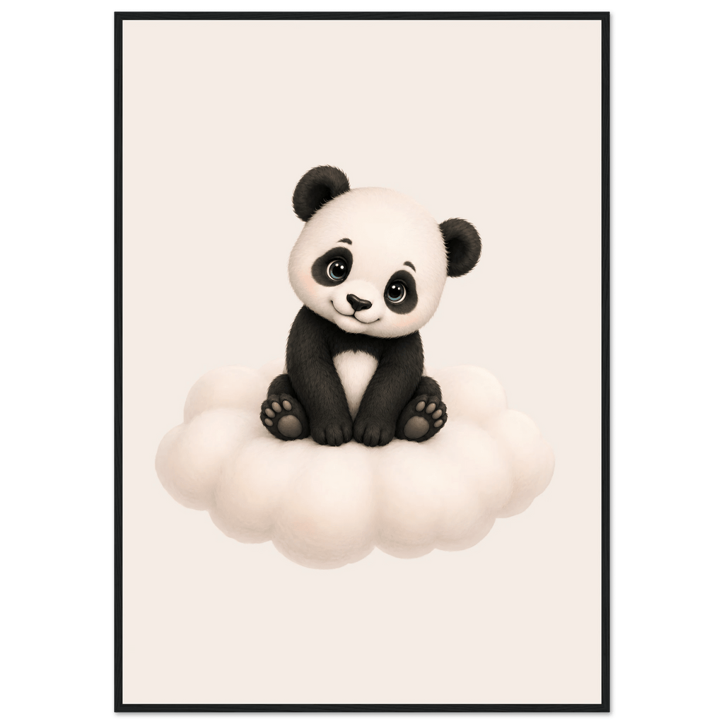 Söt panda på moln poster poster
