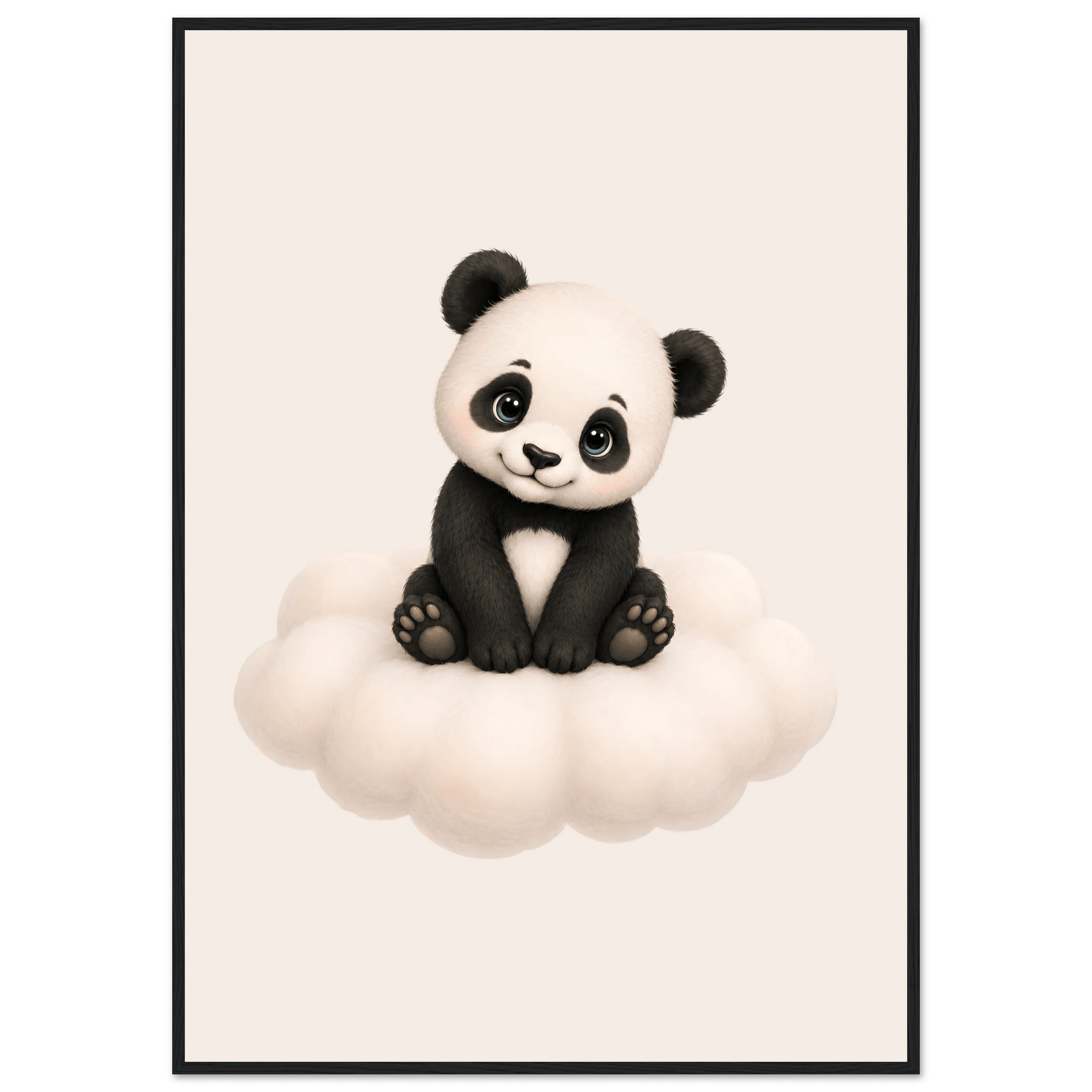 Söt panda på moln poster poster