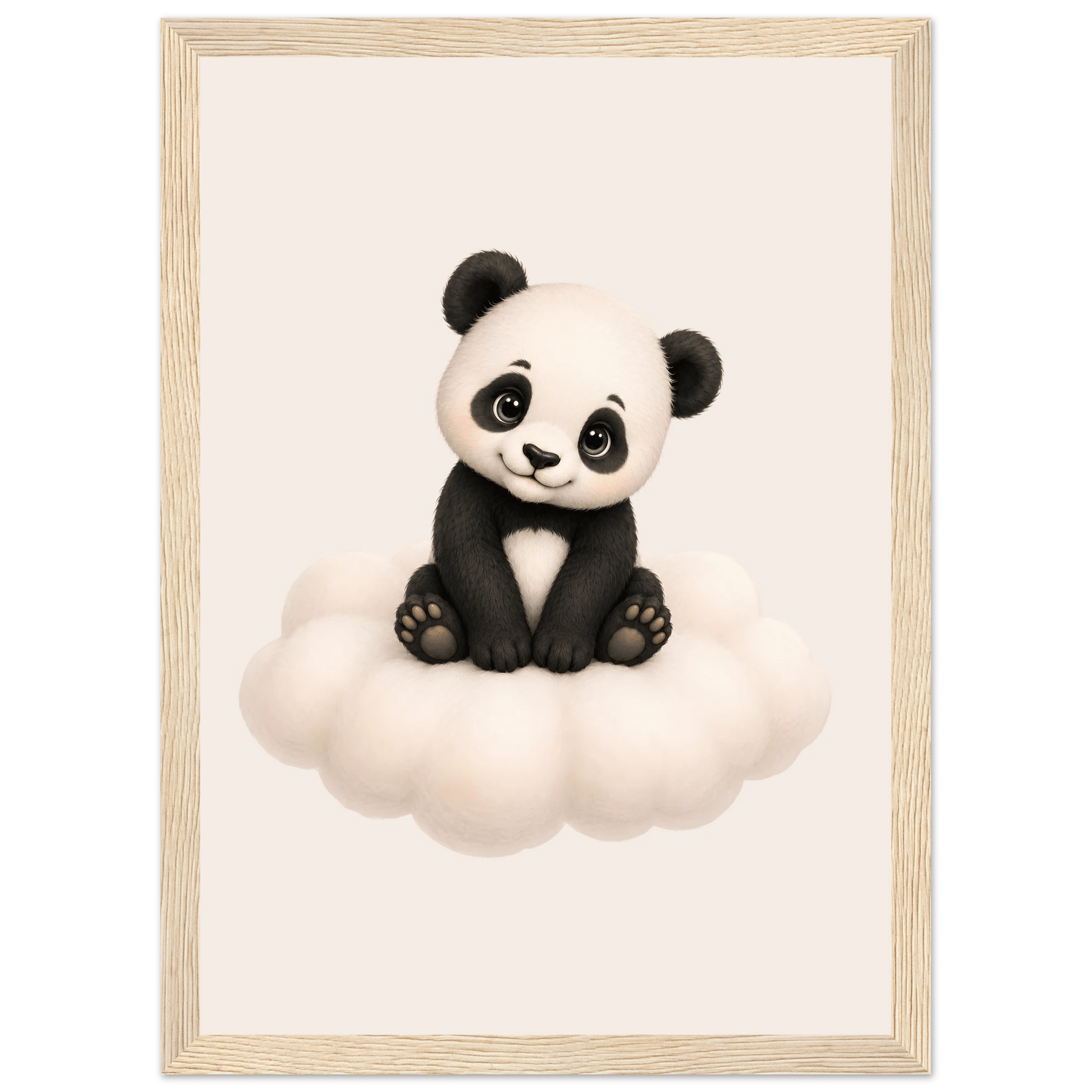Söt panda på moln poster poster