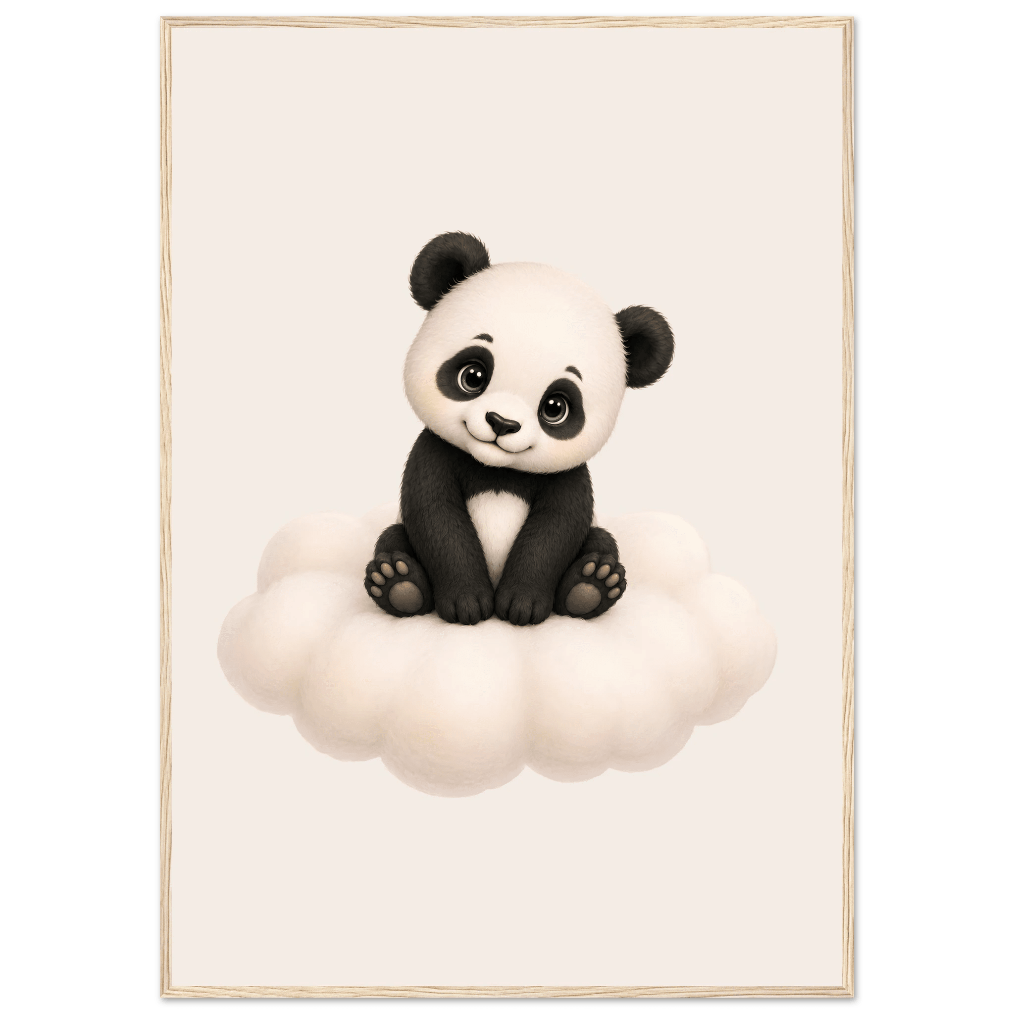 Söt panda på moln poster poster