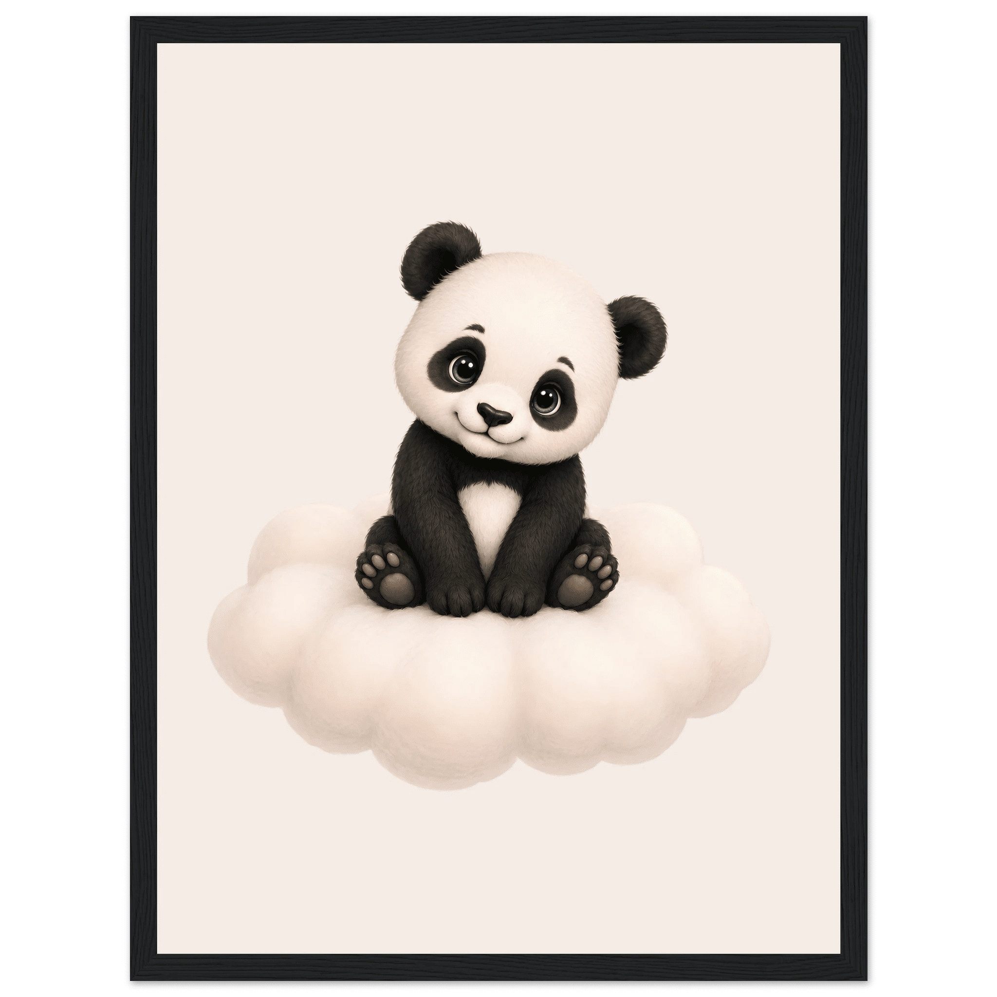 Söt panda på moln poster poster