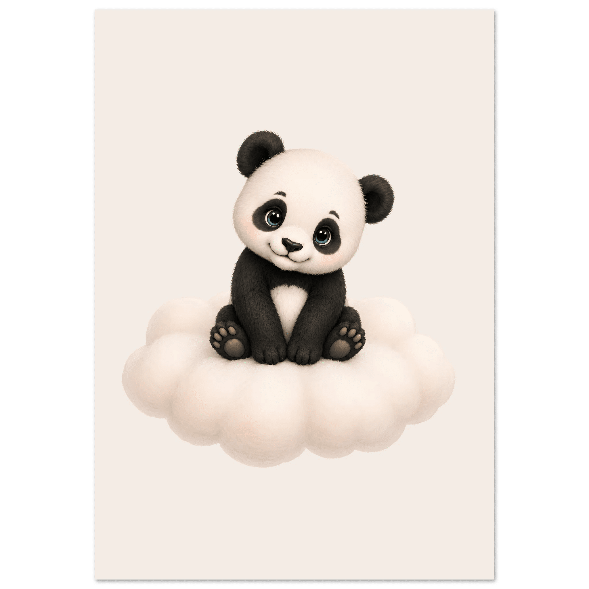 Söt panda på moln poster poster