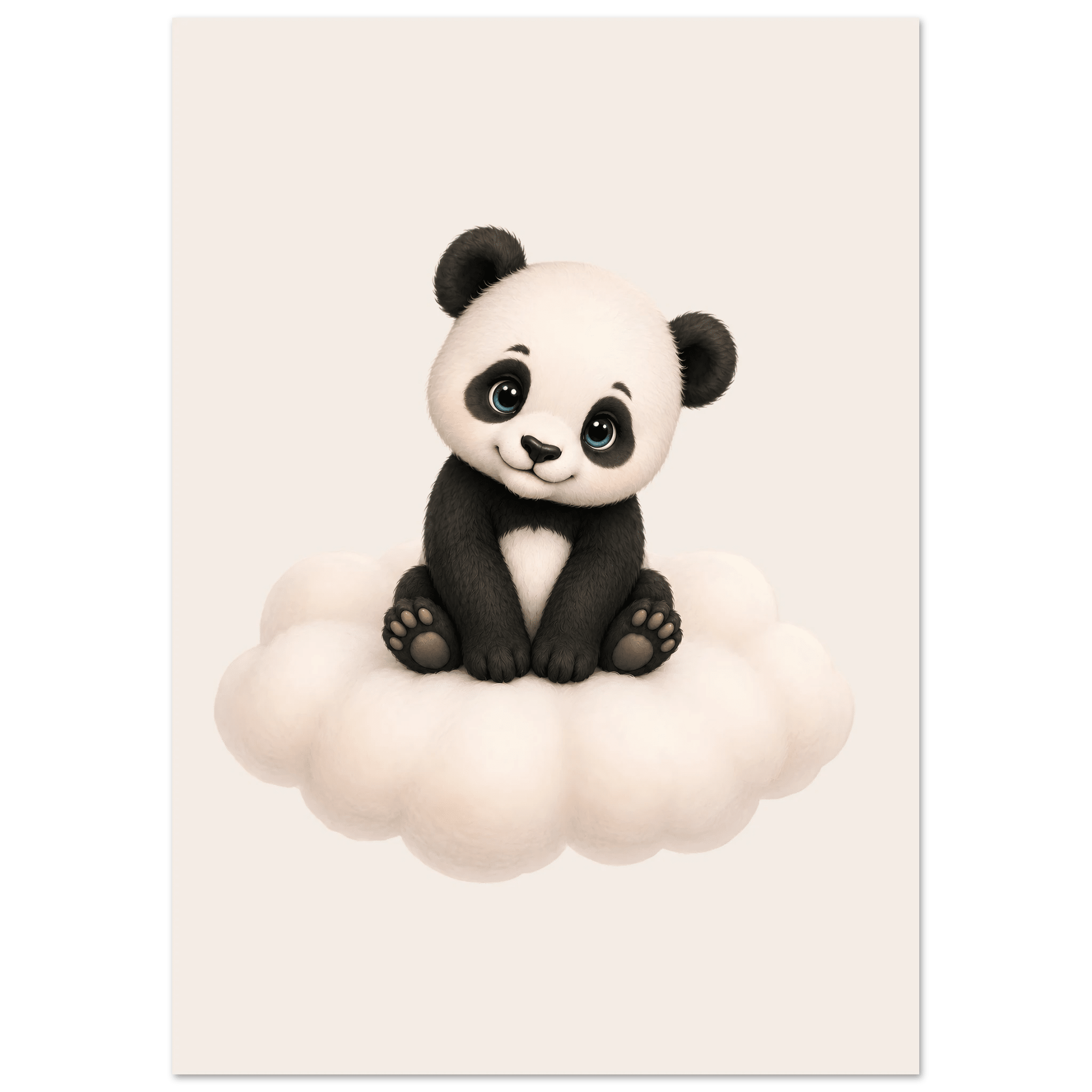 Söt panda på moln poster poster