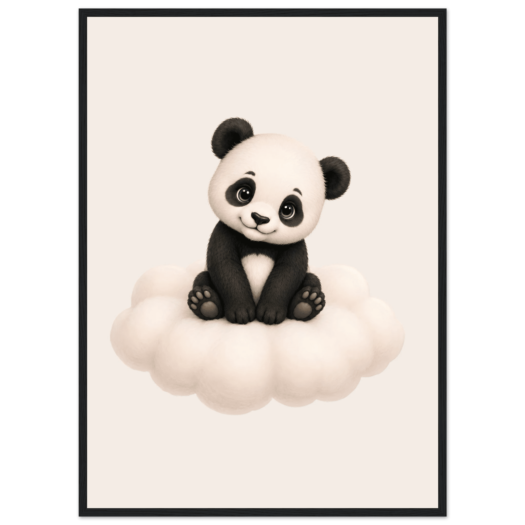 Söt panda på moln poster poster