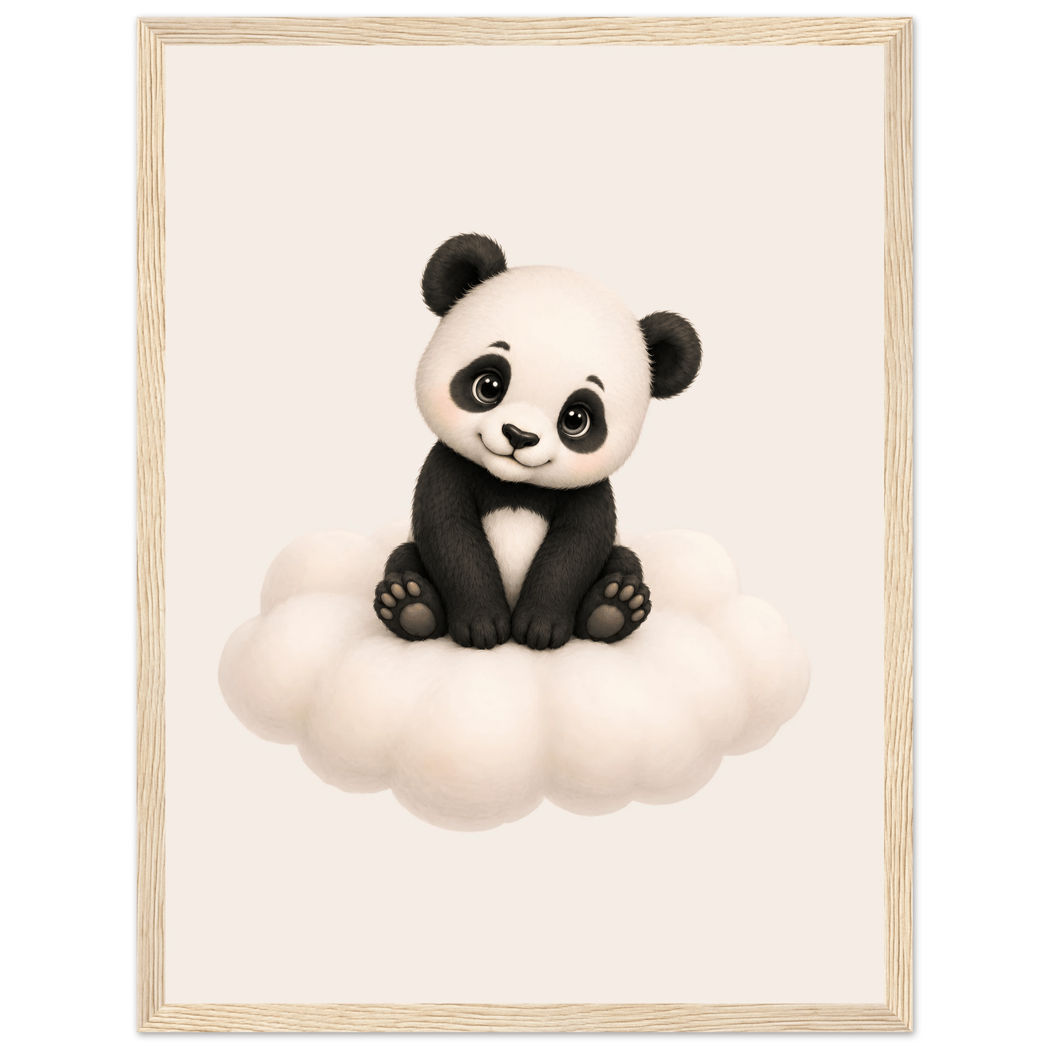 Söt panda på moln poster poster