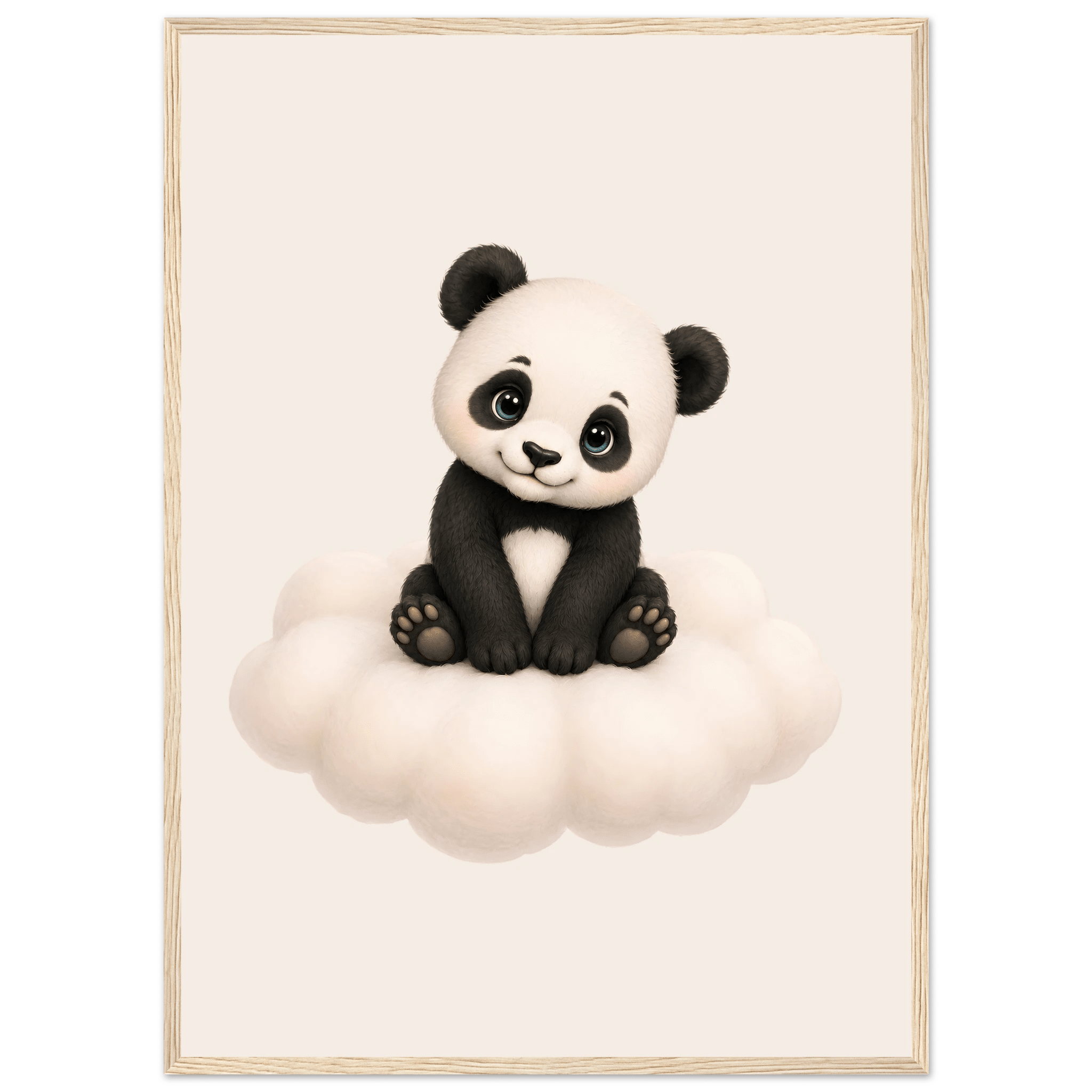 Söt panda på moln poster poster