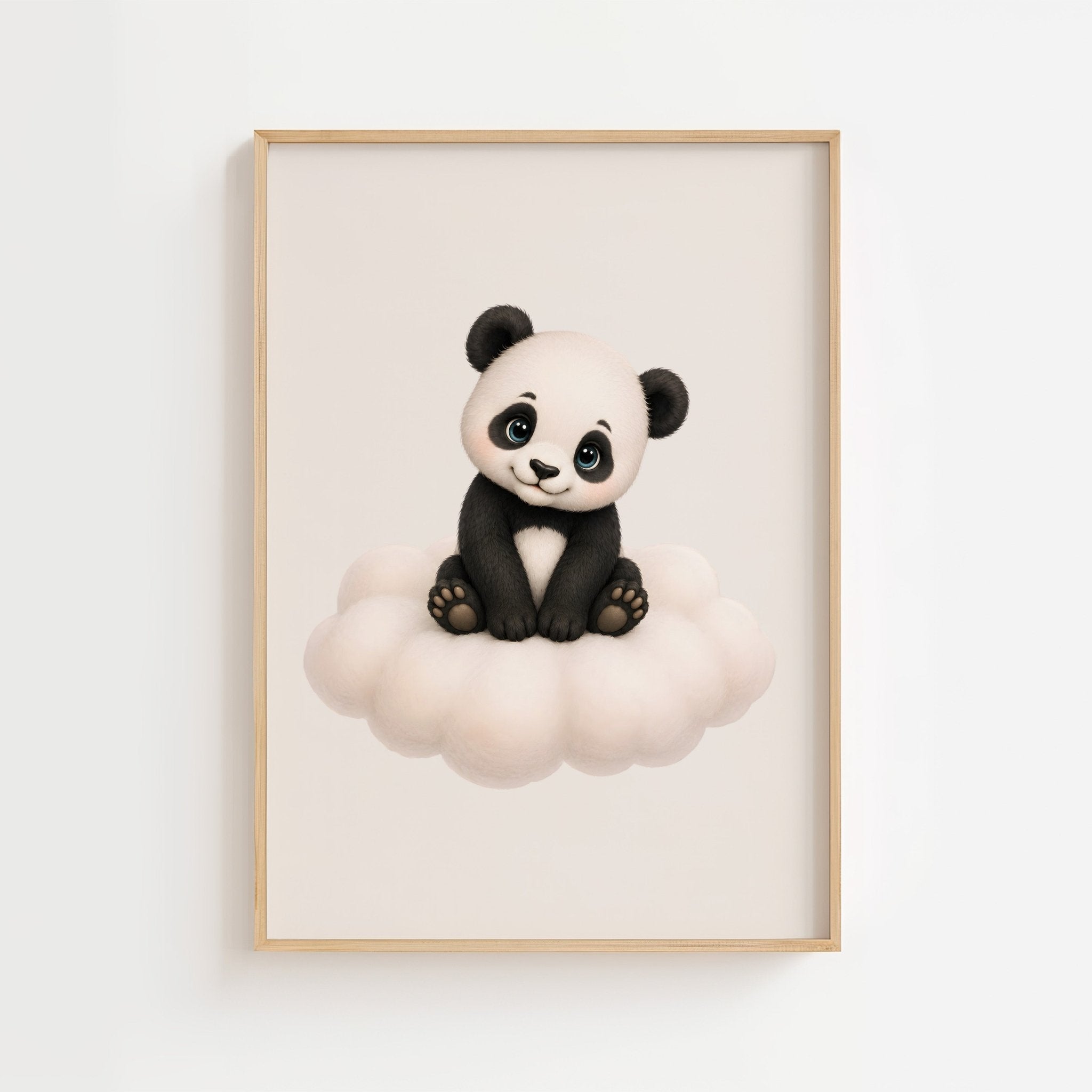 Söt panda på moln poster poster