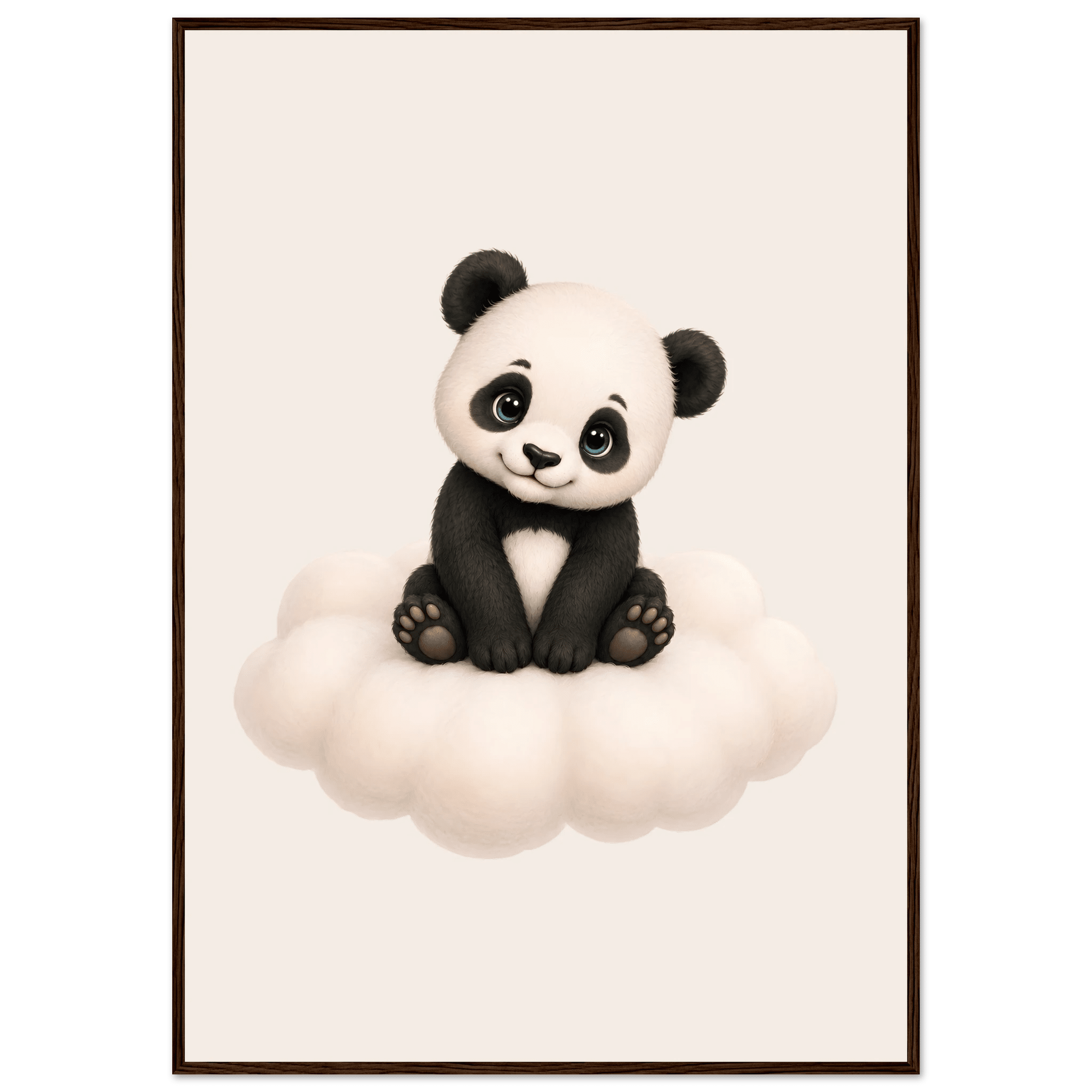 Söt panda på moln poster poster