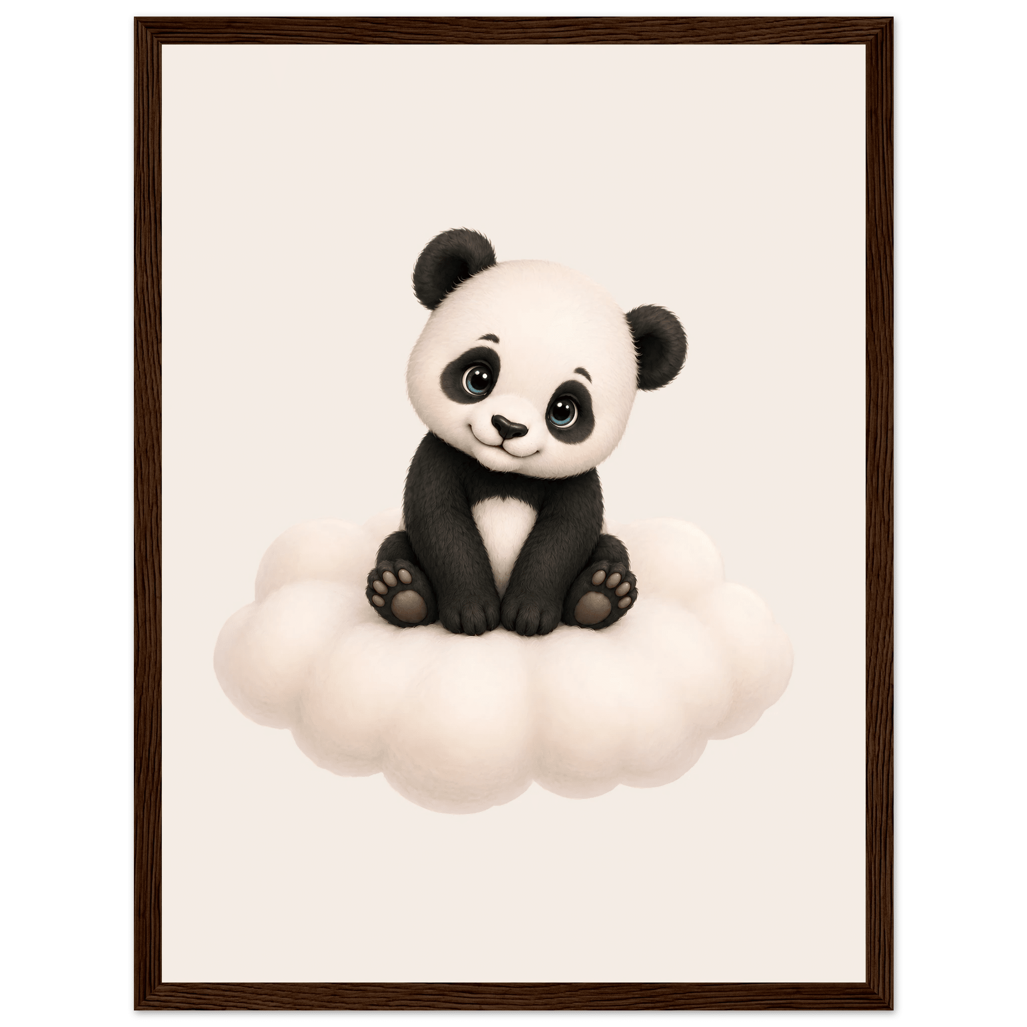 Söt panda på moln poster poster