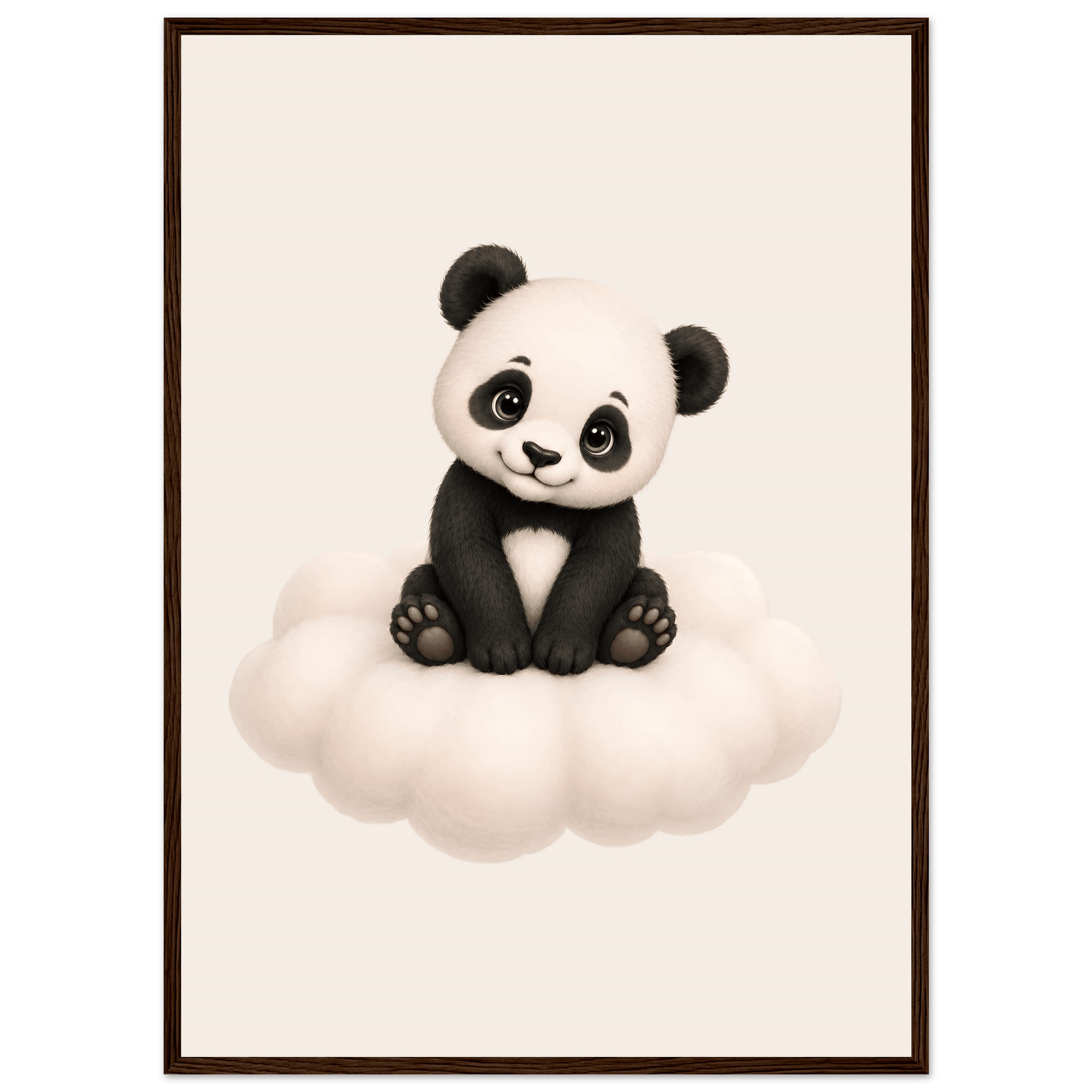 Söt panda på moln poster poster