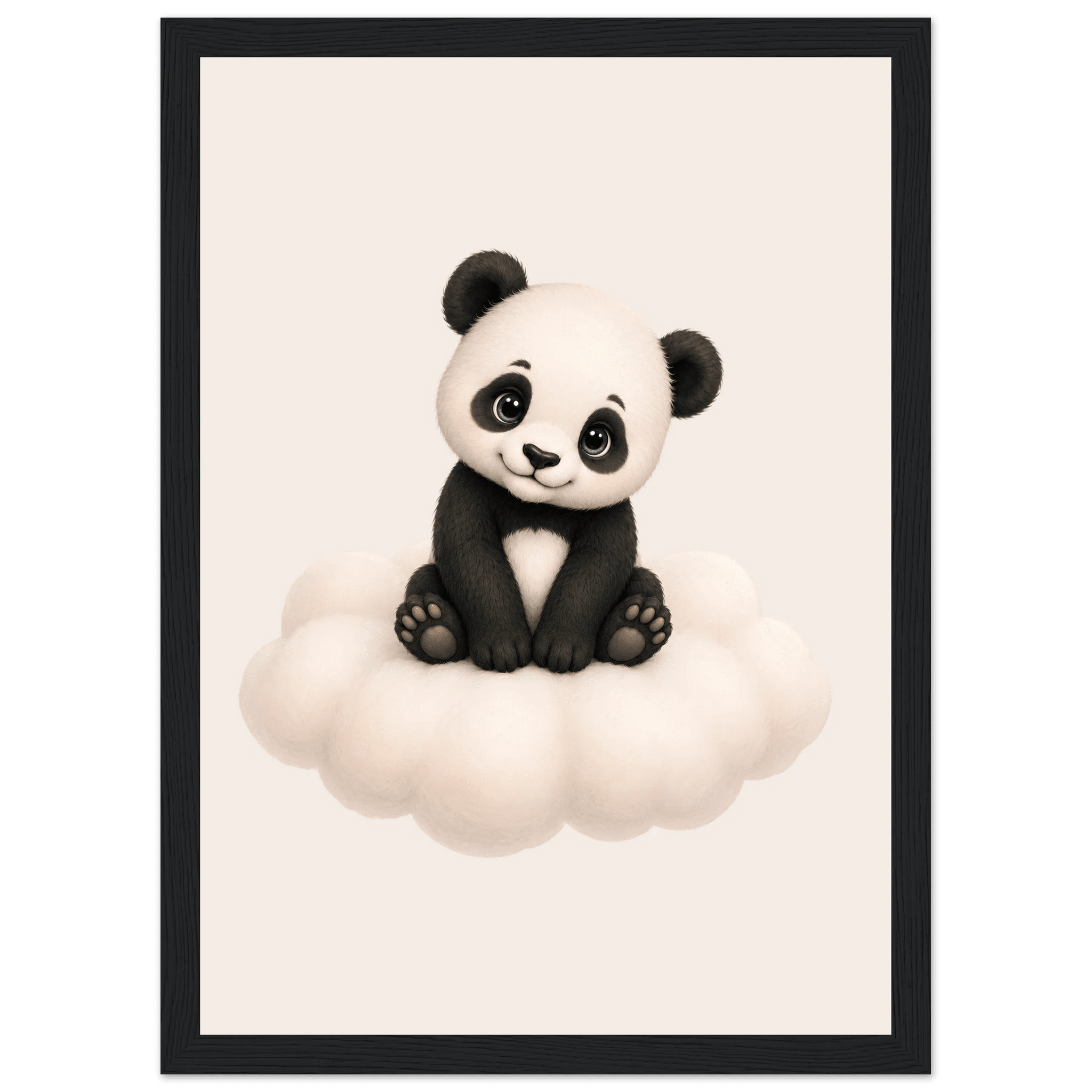 Söt panda på moln poster poster