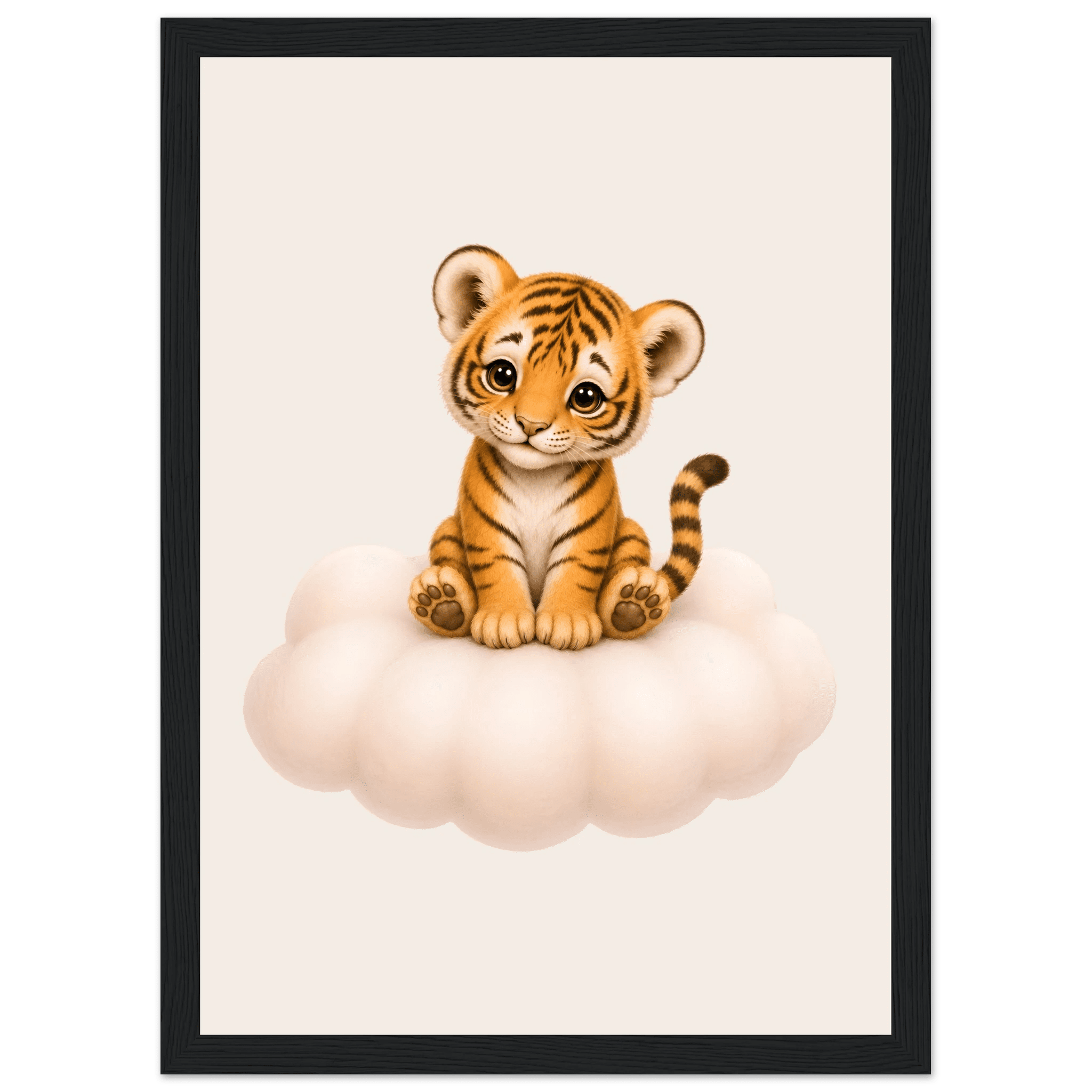 Söt tiger på moln poster poster