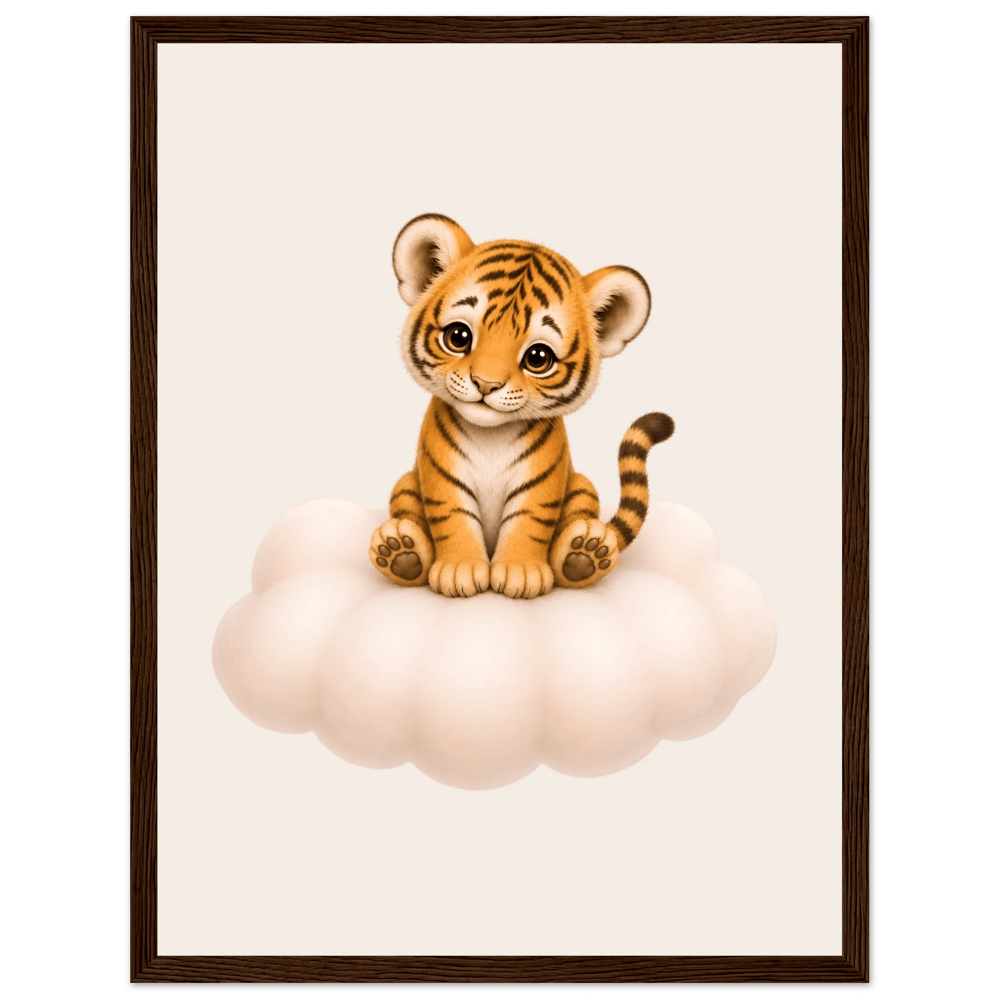 Söt tiger på moln poster poster