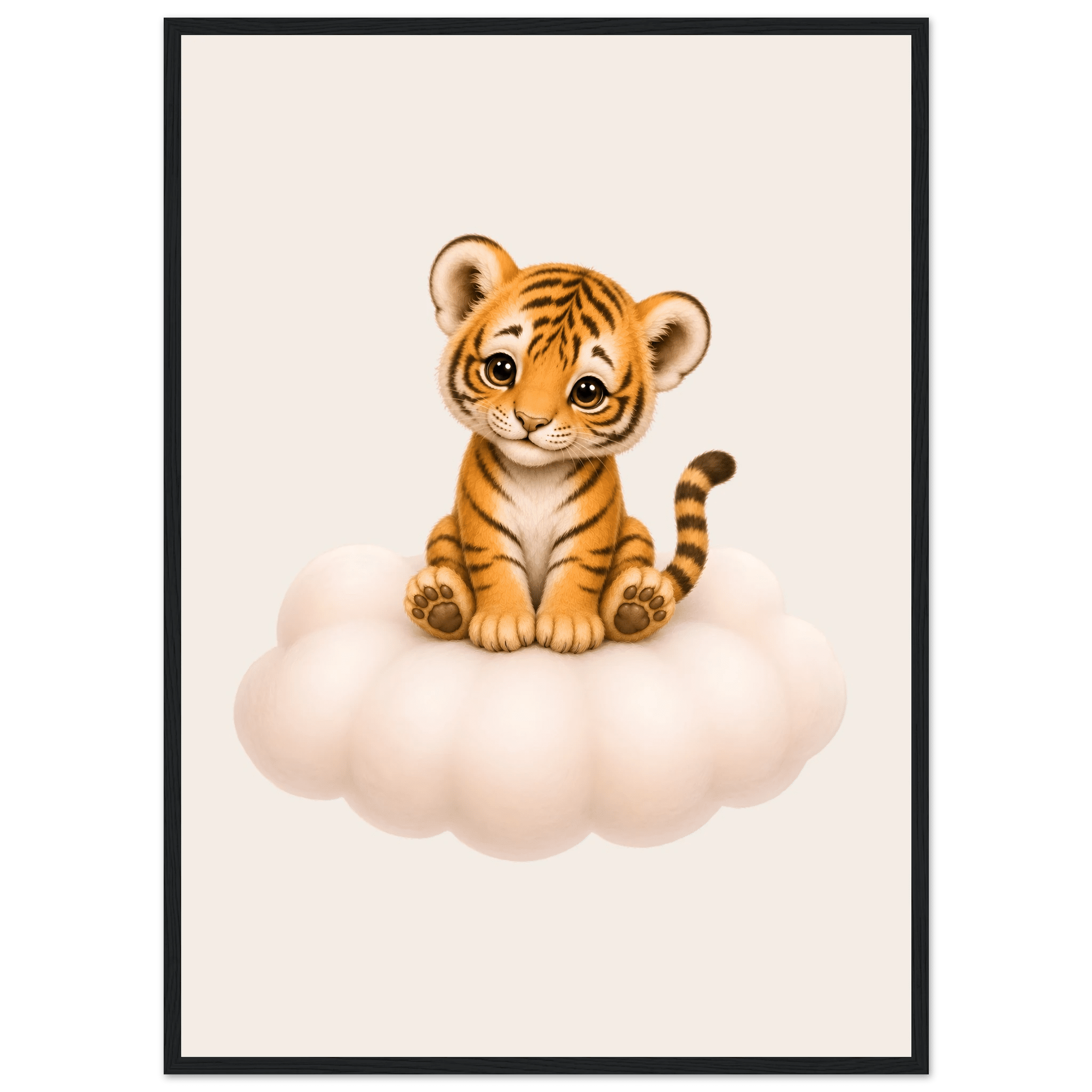 Söt tiger på moln poster poster