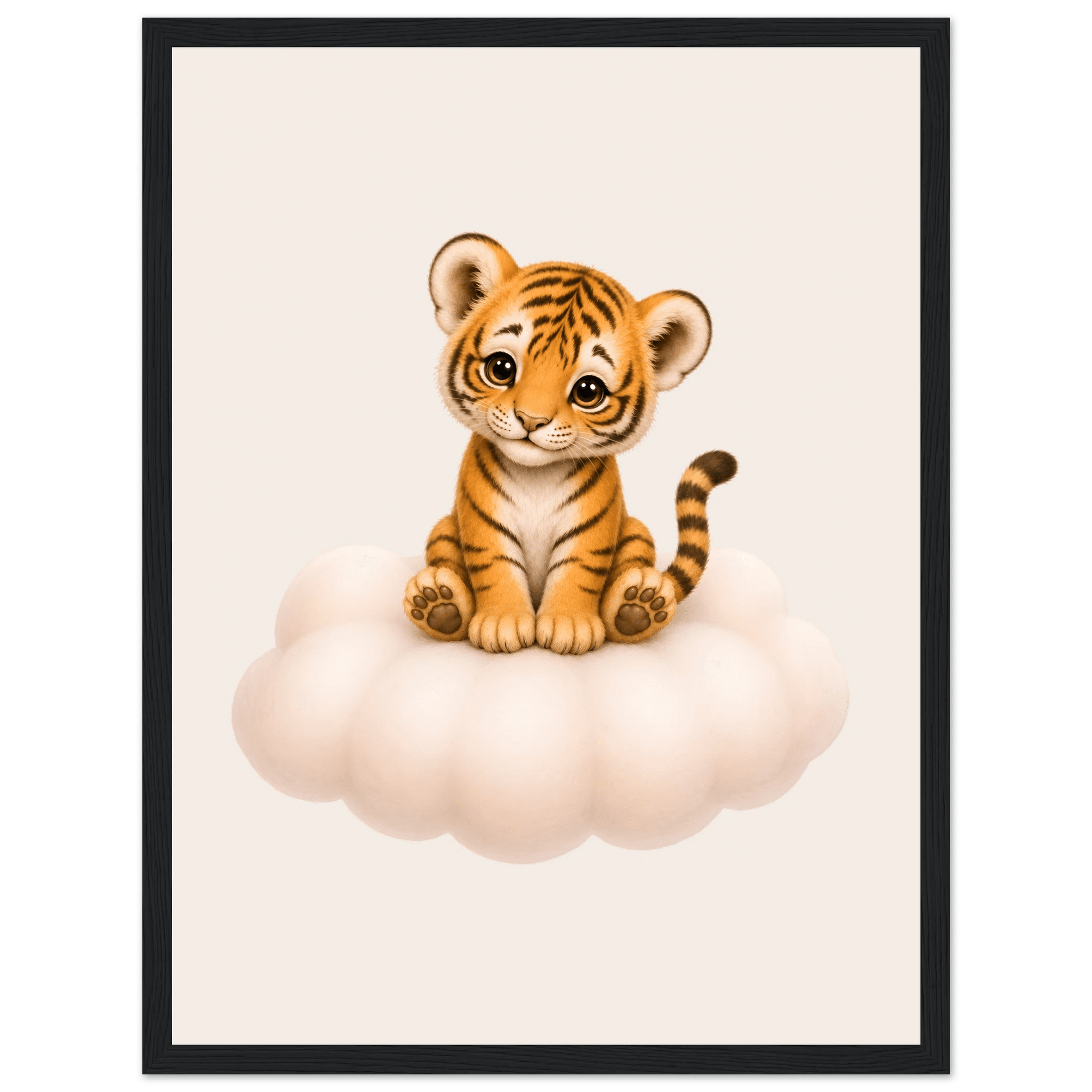 Söt tiger på moln poster poster