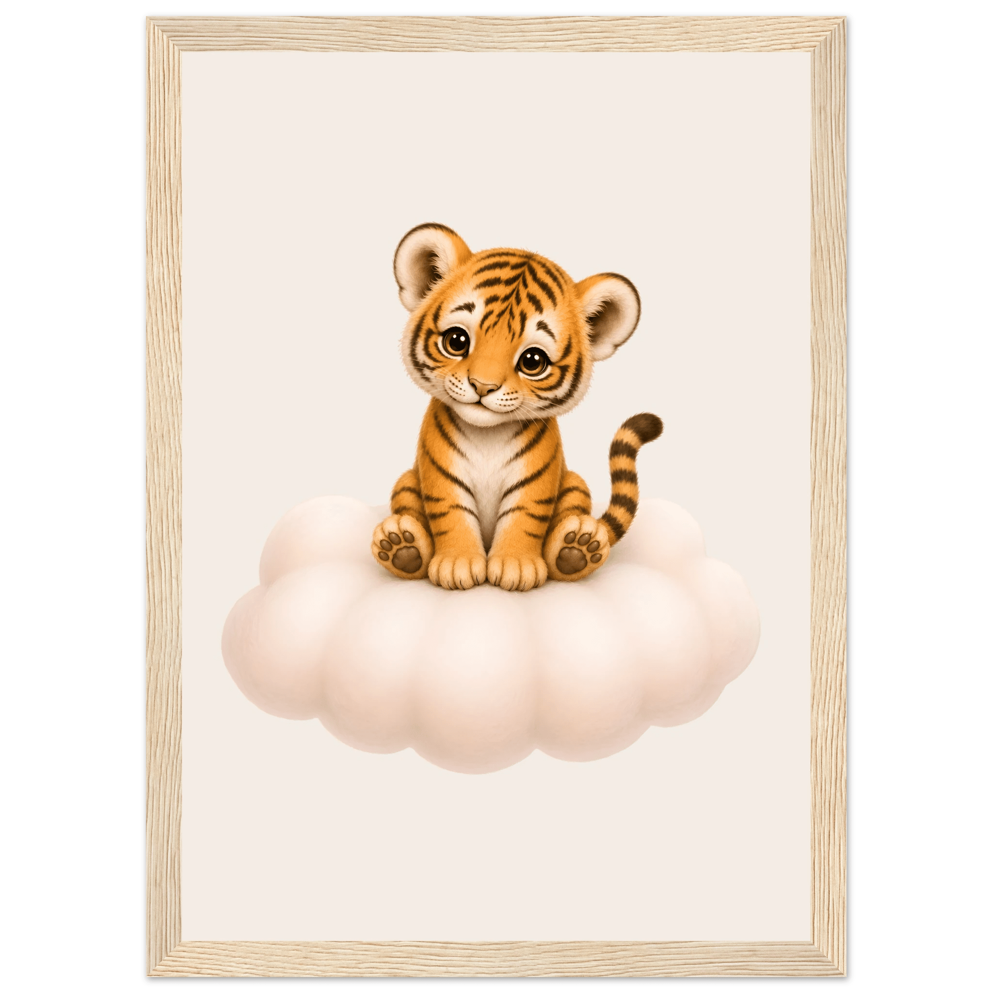 Söt tiger på moln poster poster