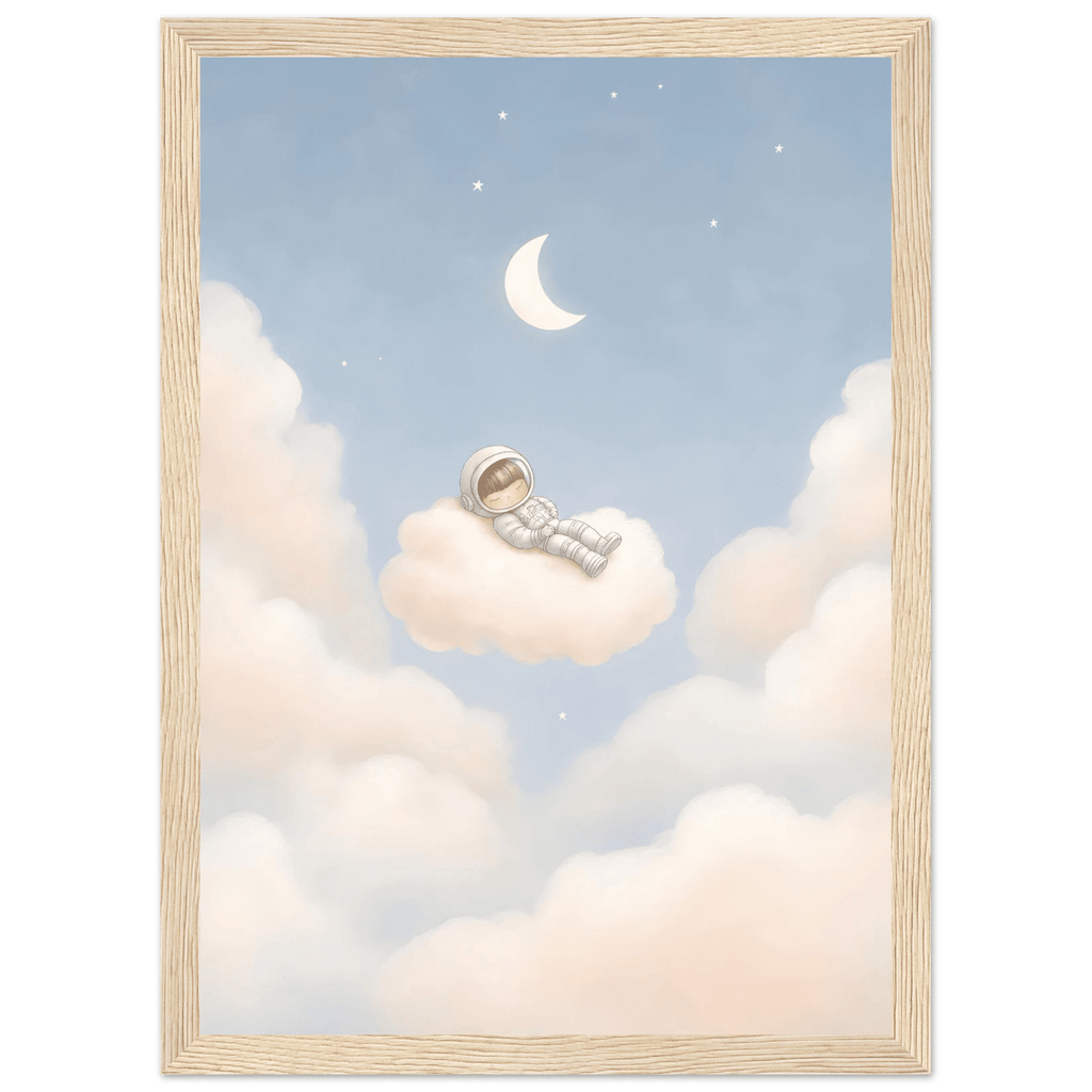 Sovande astronaut på moln poster poster