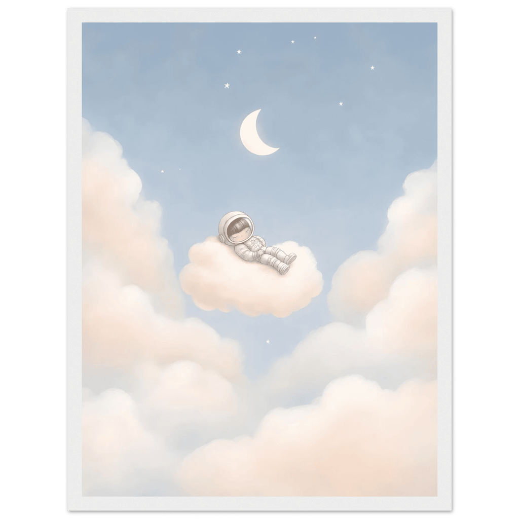 Sovande astronaut på moln poster poster