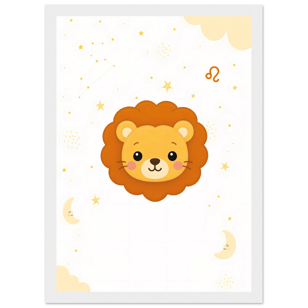 Sternzeichen Löwe mit Namen poster