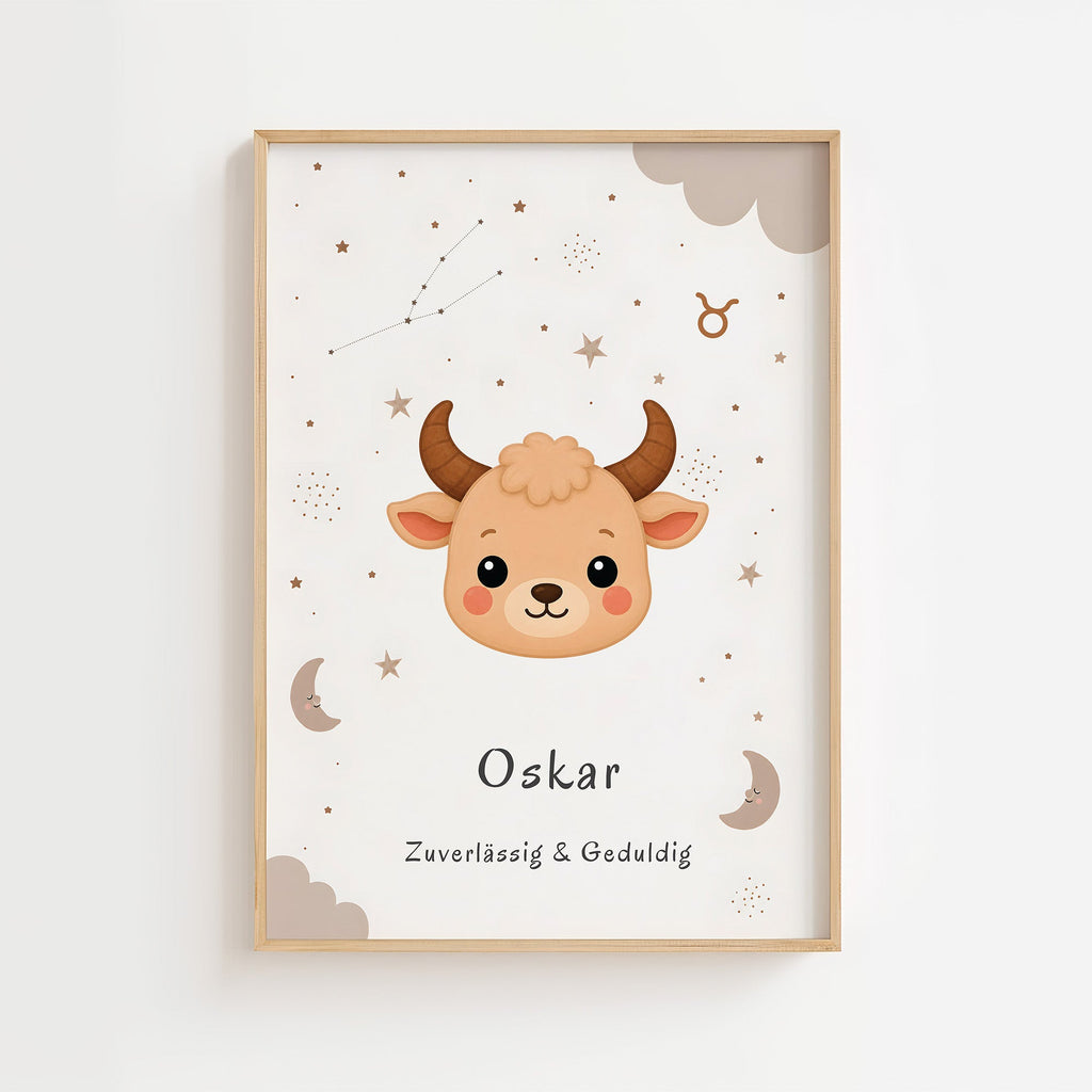 Sternzeichen Stier mit Namen poster