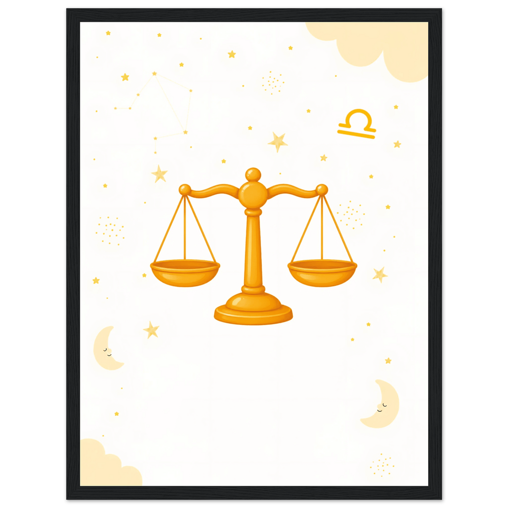 Sternzeichen Waage mit Namen poster