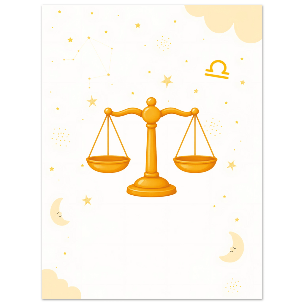 Sternzeichen Waage mit Namen poster