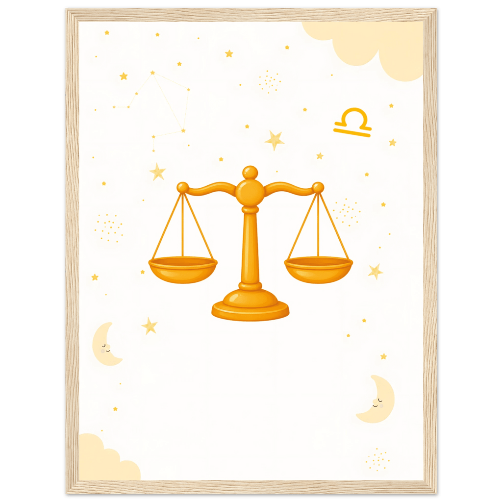 Sternzeichen Waage mit Namen poster