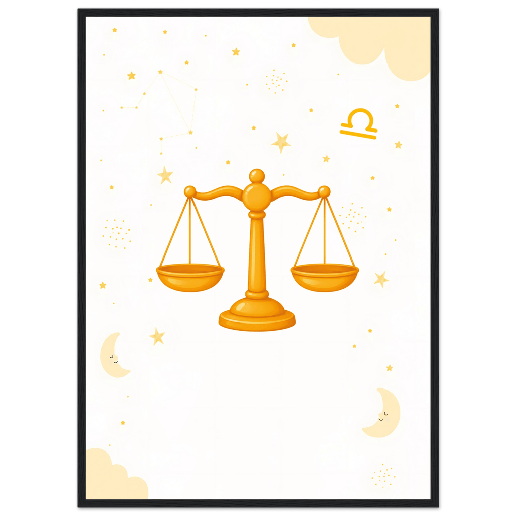 Sternzeichen Waage mit Namen poster