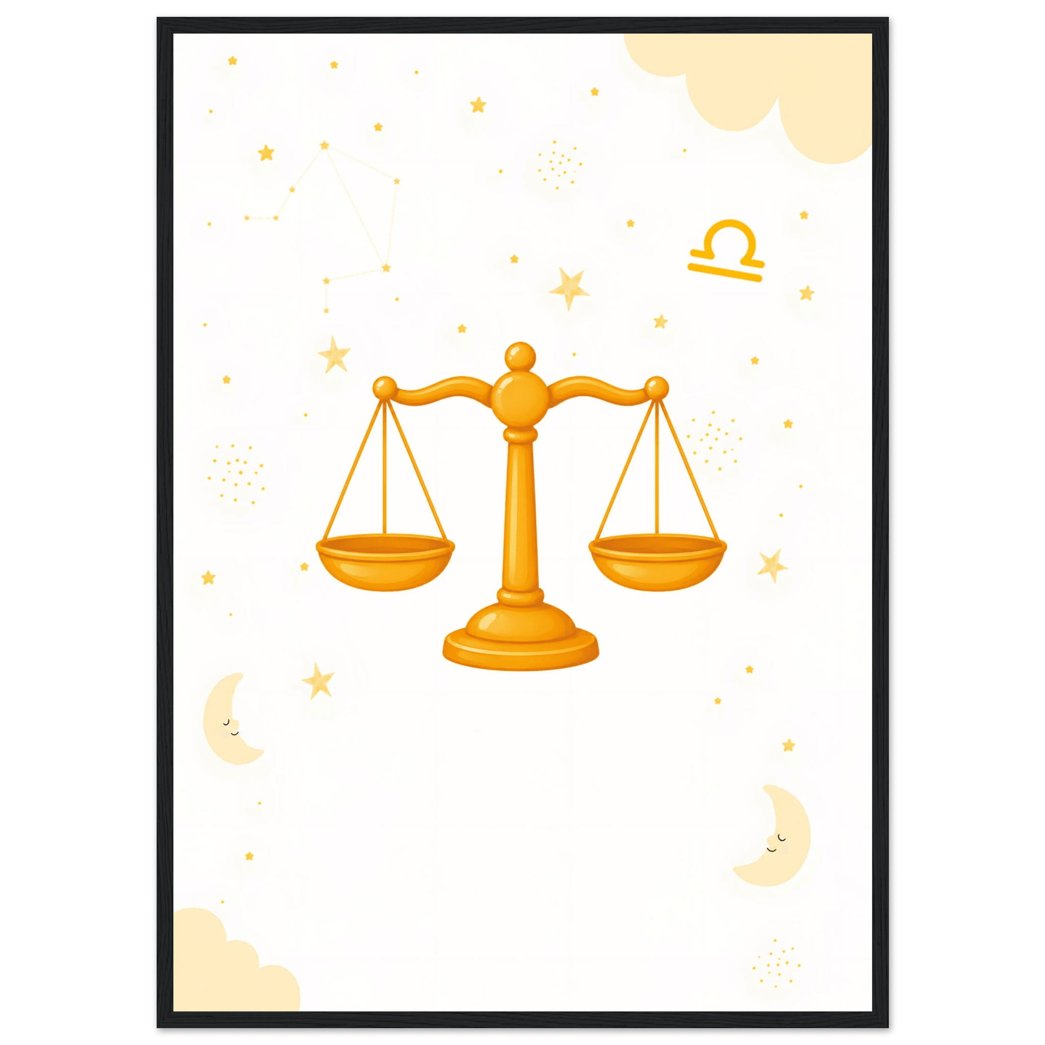 Sternzeichen Waage mit Namen poster