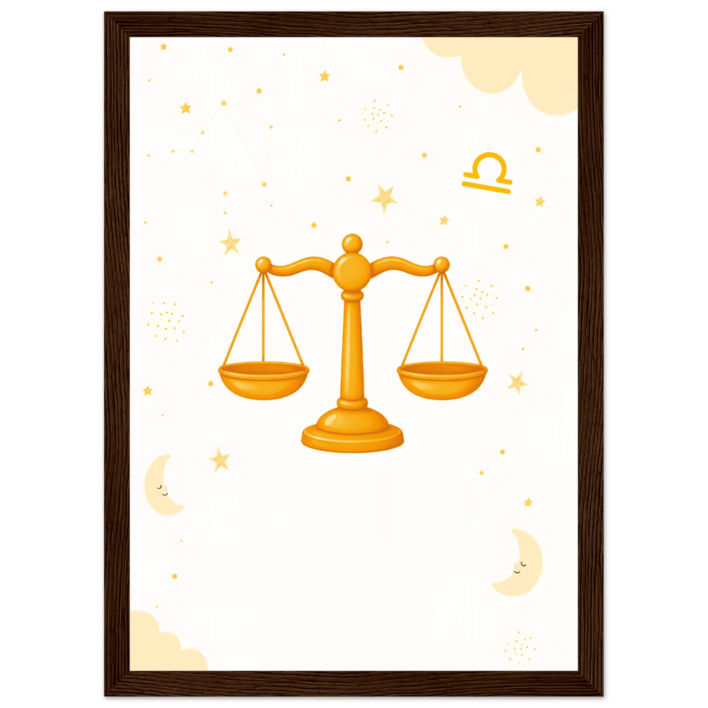 Sternzeichen Waage mit Namen poster