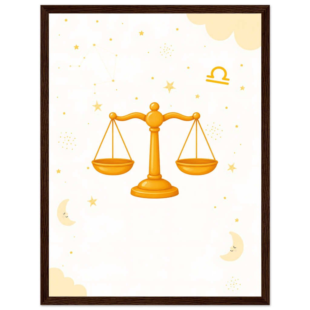 Sternzeichen Waage mit Namen poster