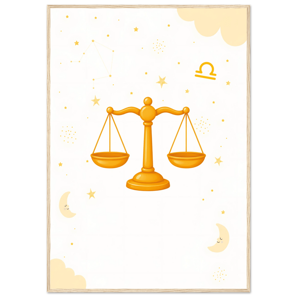 Sternzeichen Waage mit Namen poster