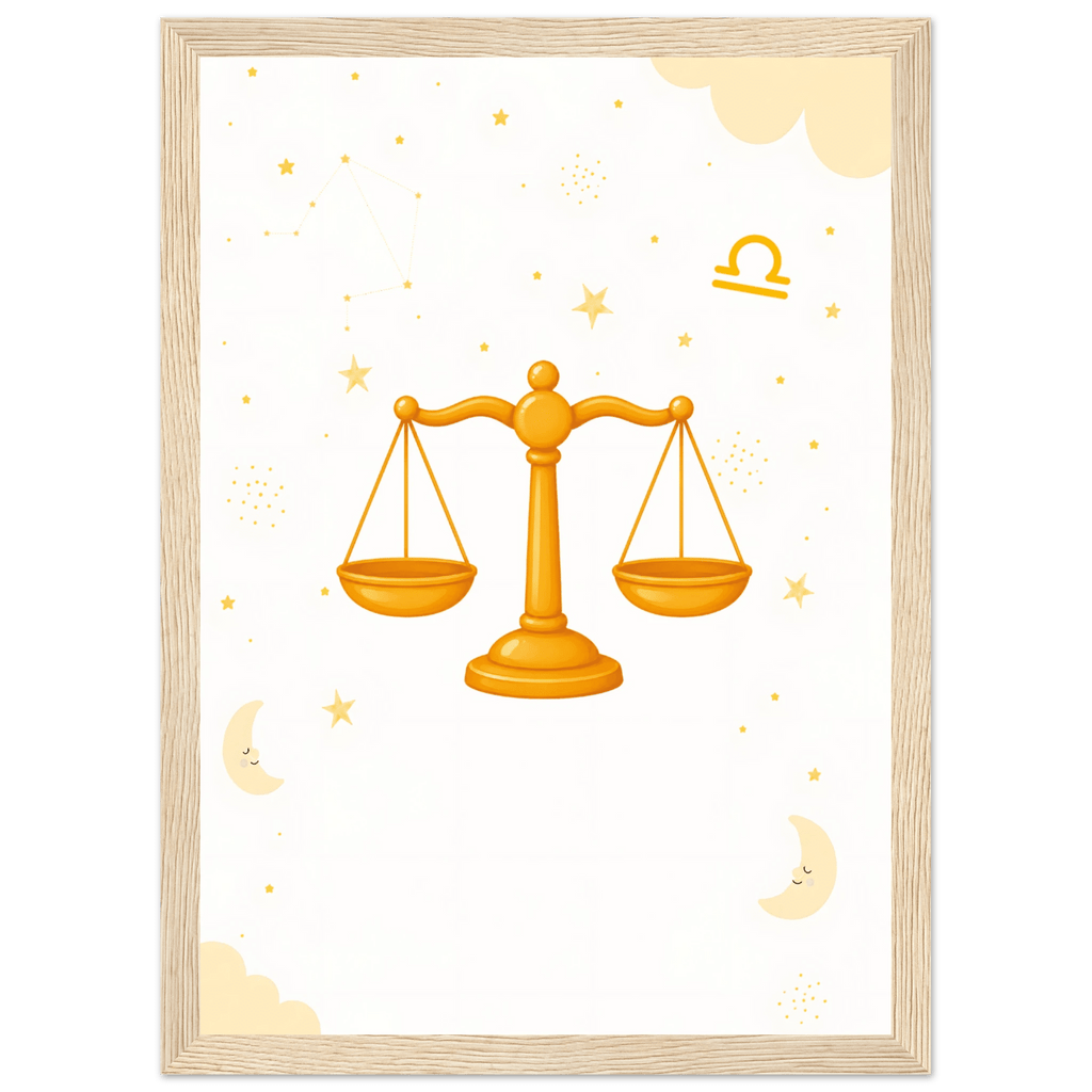Sternzeichen Waage mit Namen poster