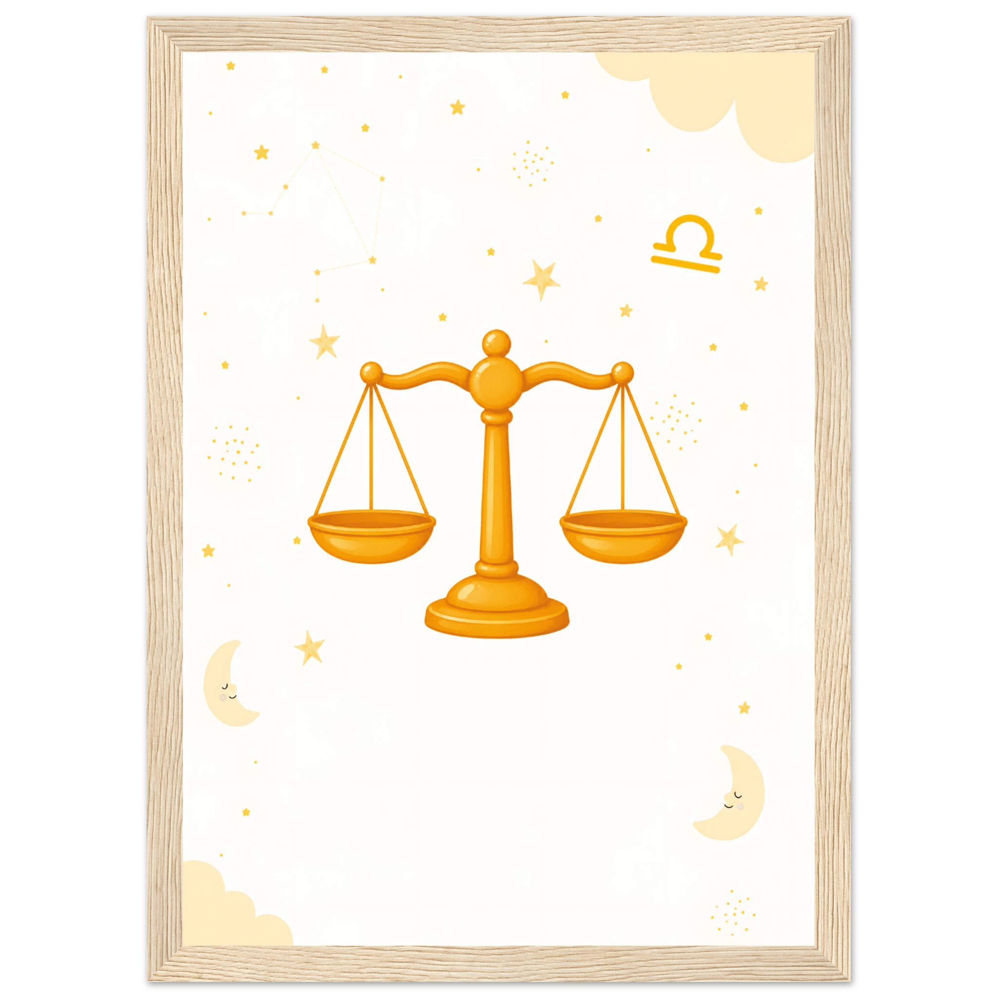 Sternzeichen Waage mit Namen poster