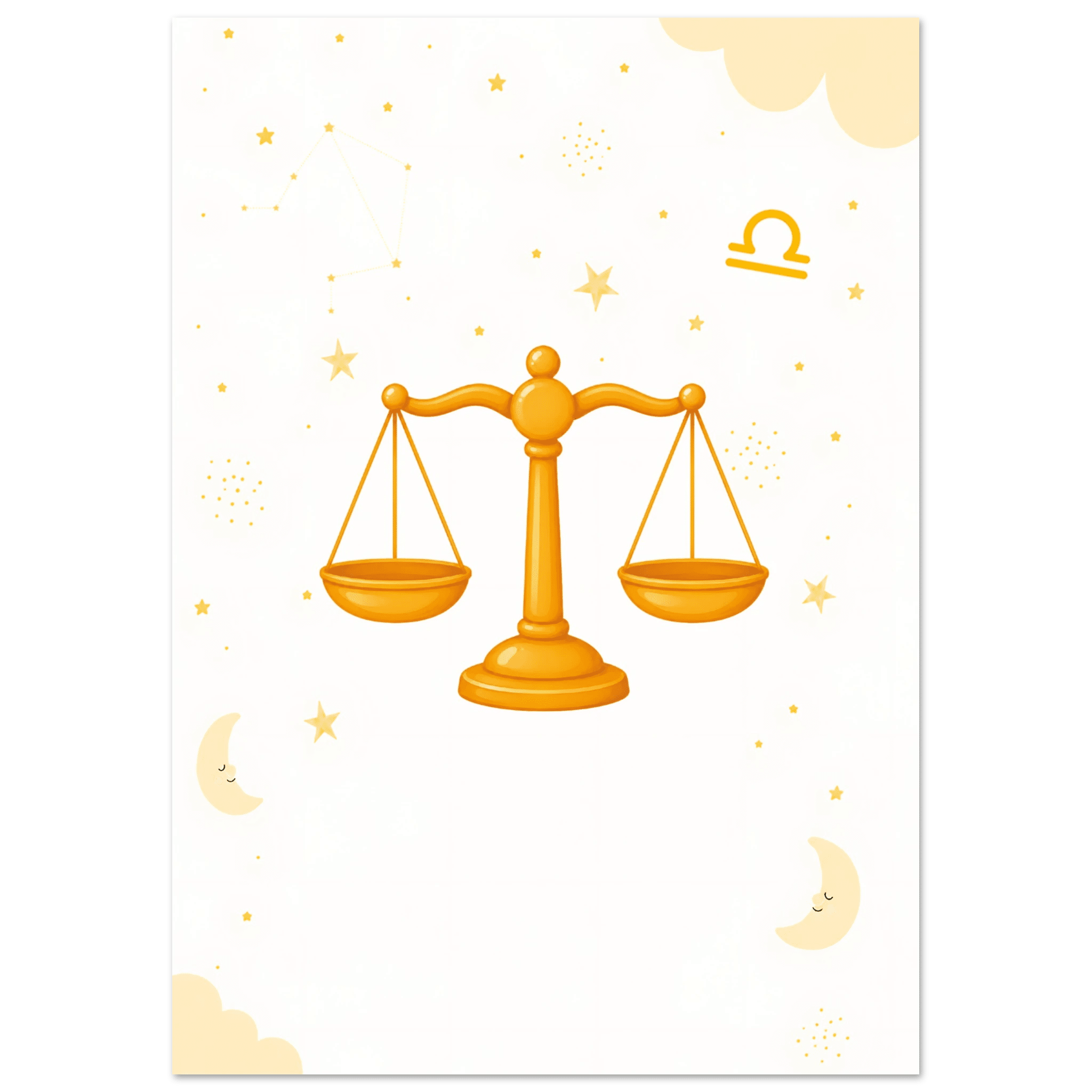 Sternzeichen Waage mit Namen poster