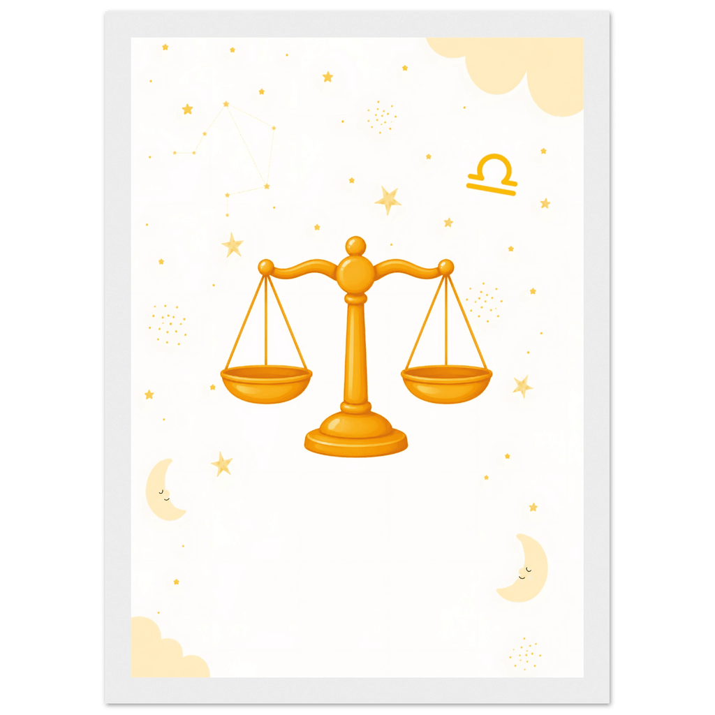 Sternzeichen Waage mit Namen poster