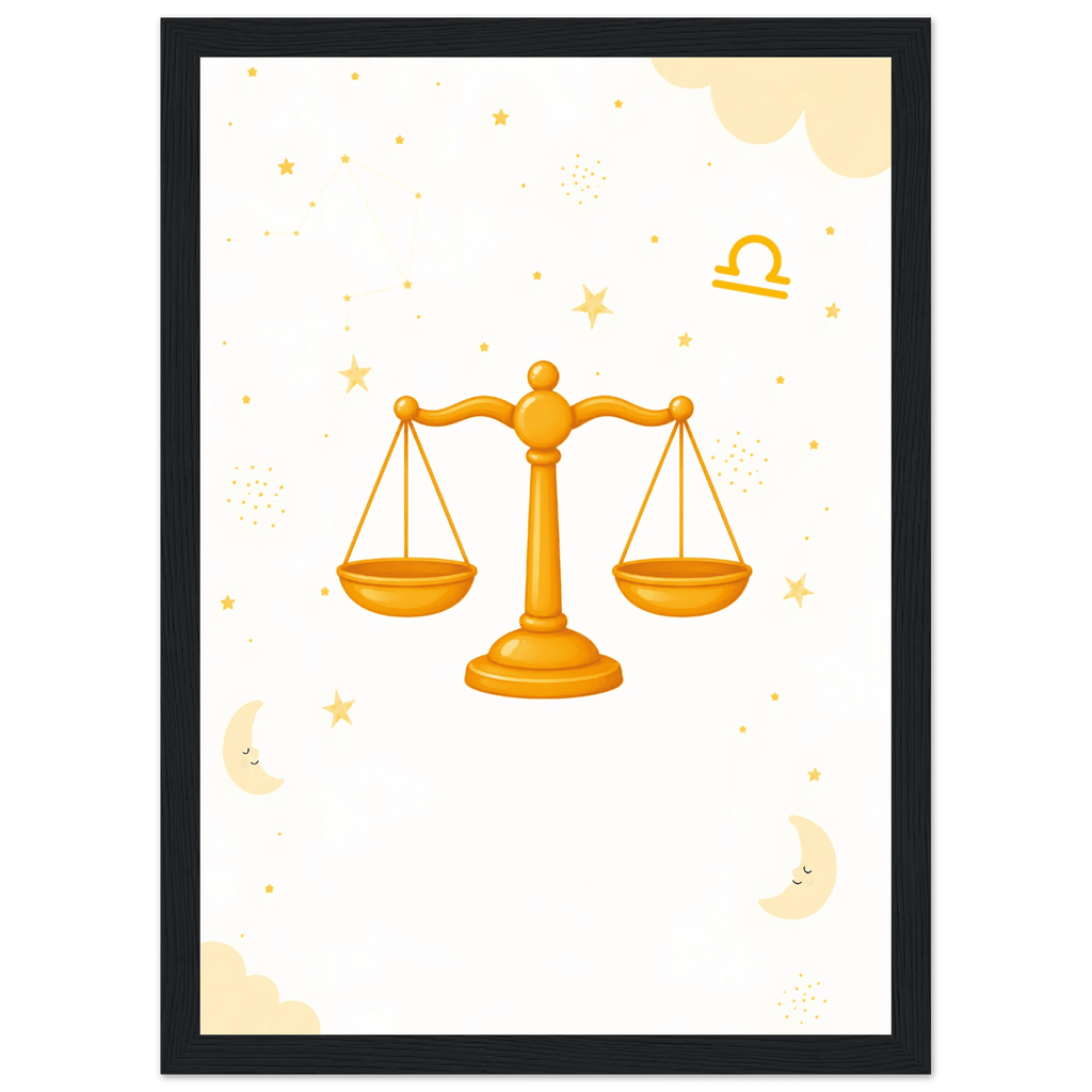 Sternzeichen Waage mit Namen poster