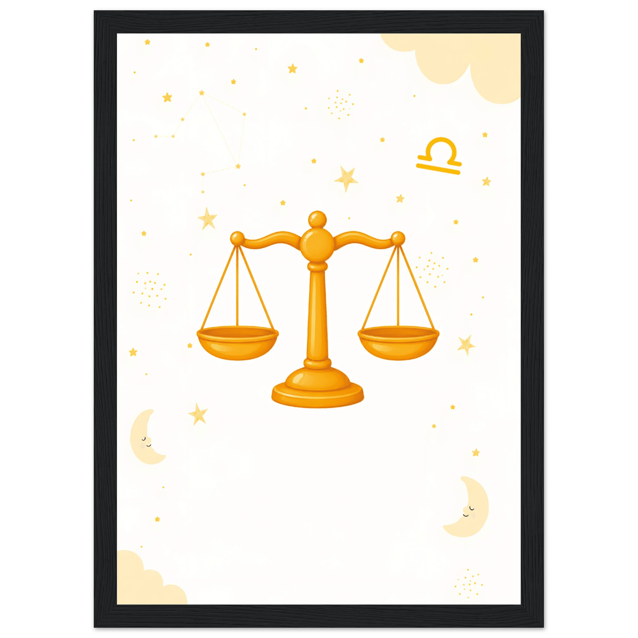 Sternzeichen Waage mit Namen poster