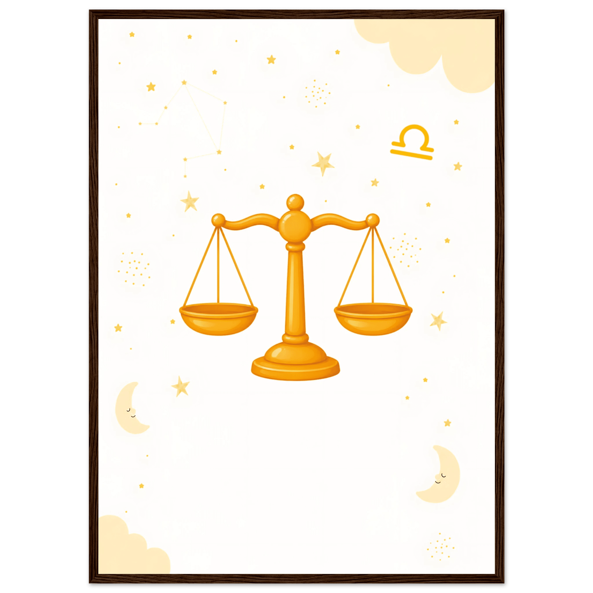 Sternzeichen Waage mit Namen poster